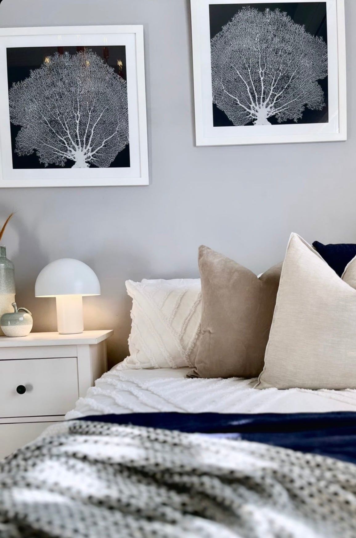 Framed Navy Coral - Print B
