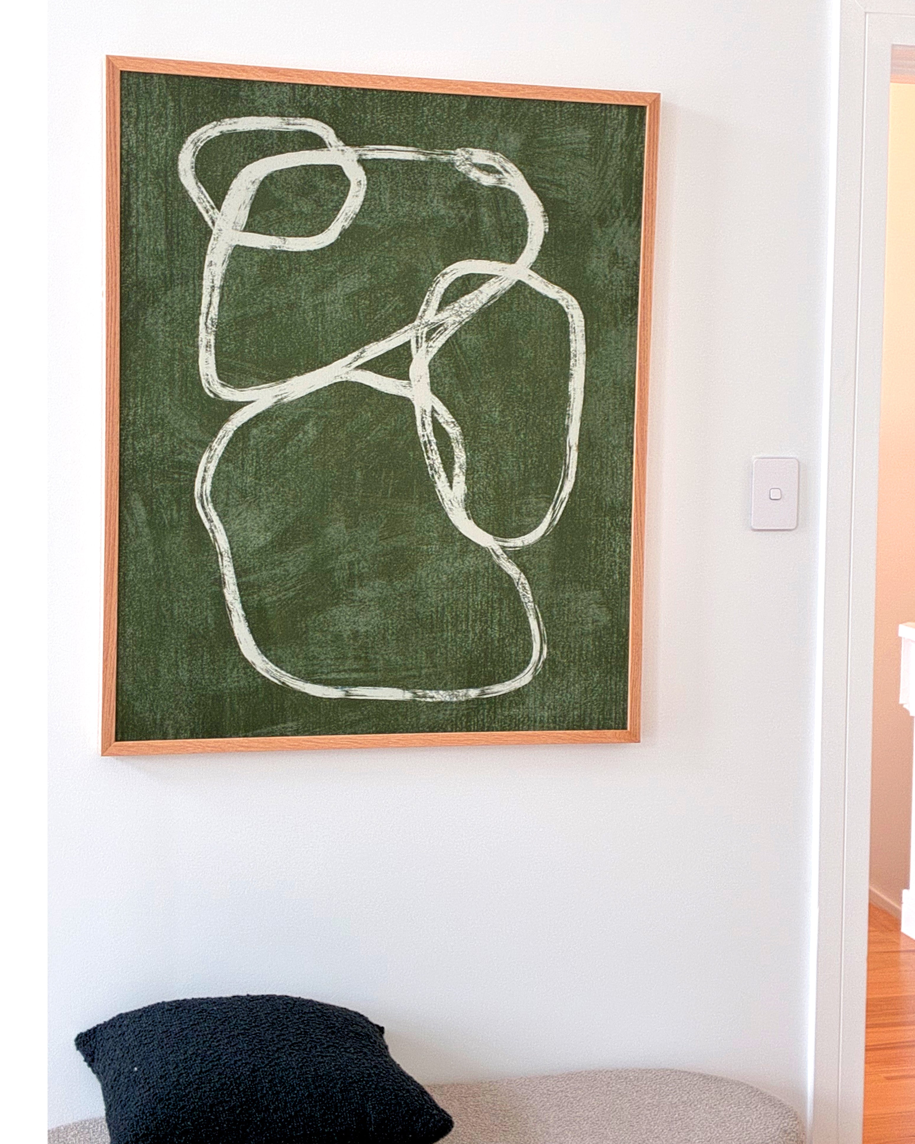 (HIRED) Framed - Fluid Lines - Print B