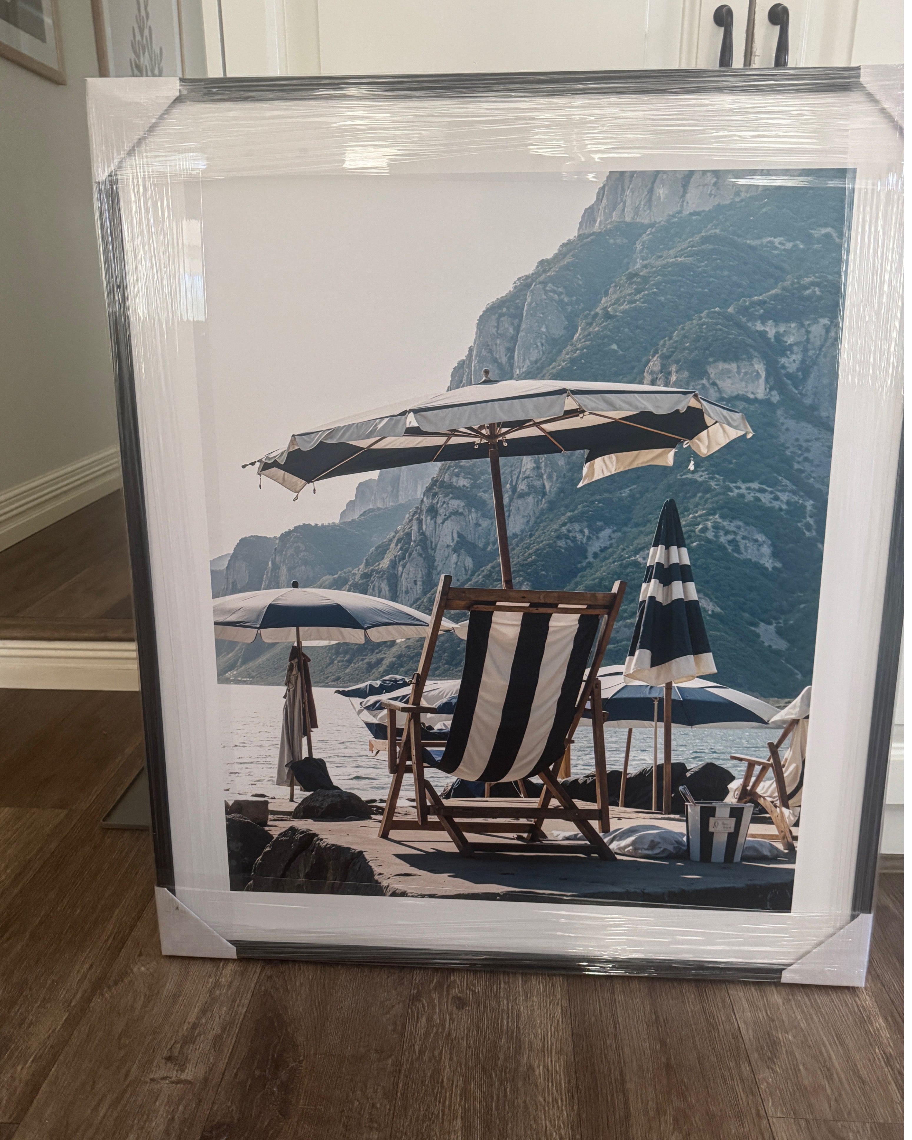 (HIRED) Framed - Beach Chairs - Print B