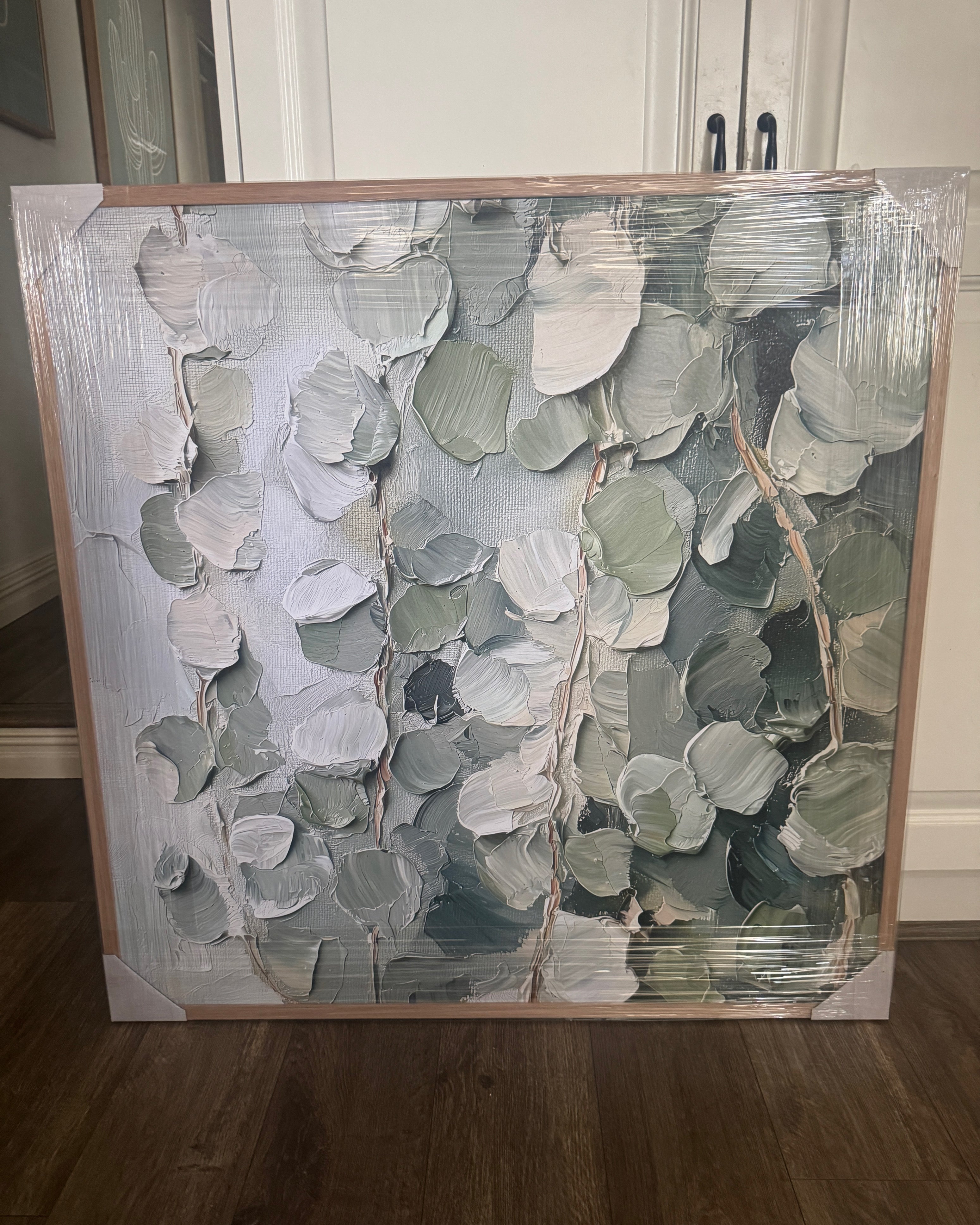 (HIRED) Framed - Green, Silver Sage Leaves