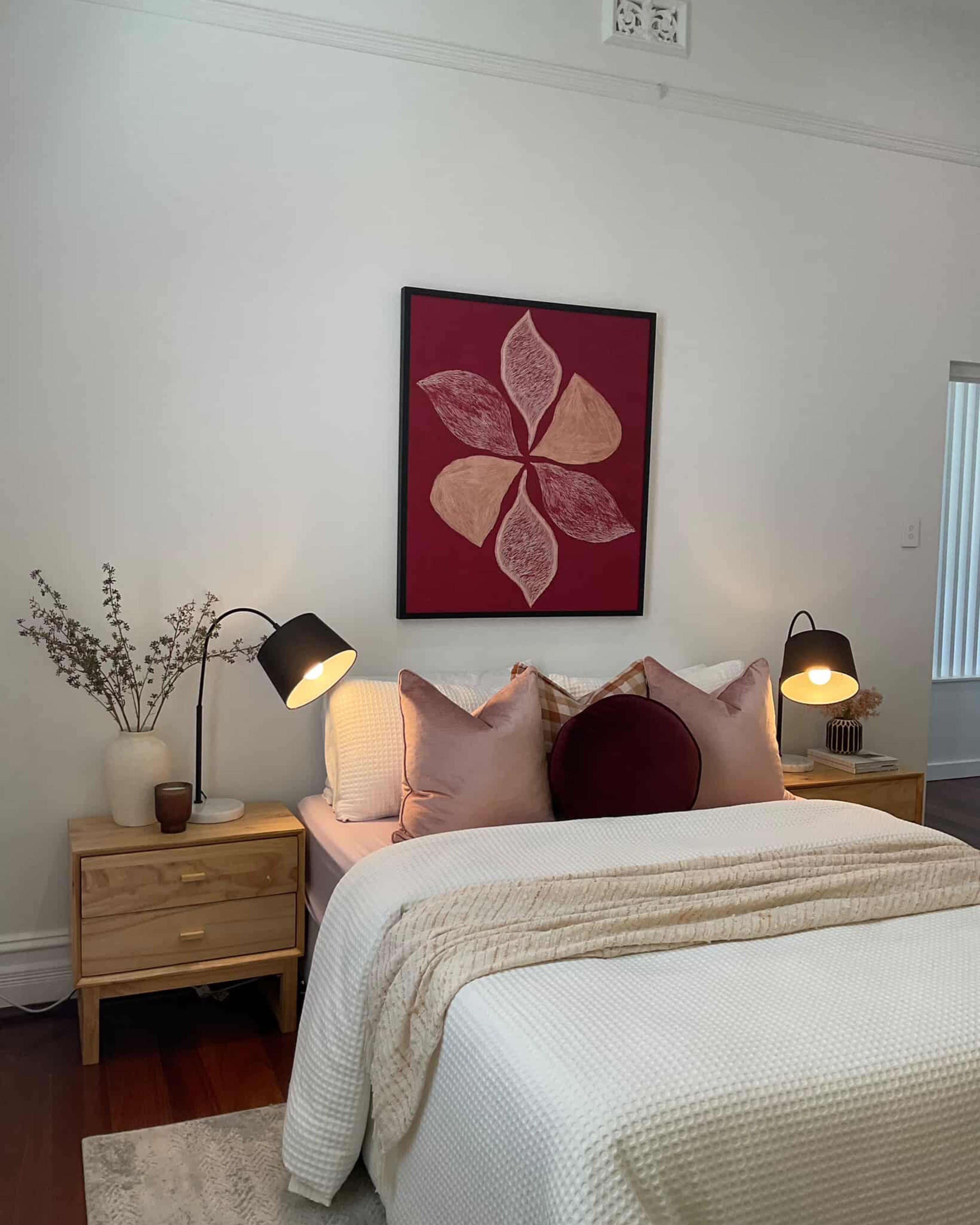 (HIRED) Framed - Blush Flower Petals