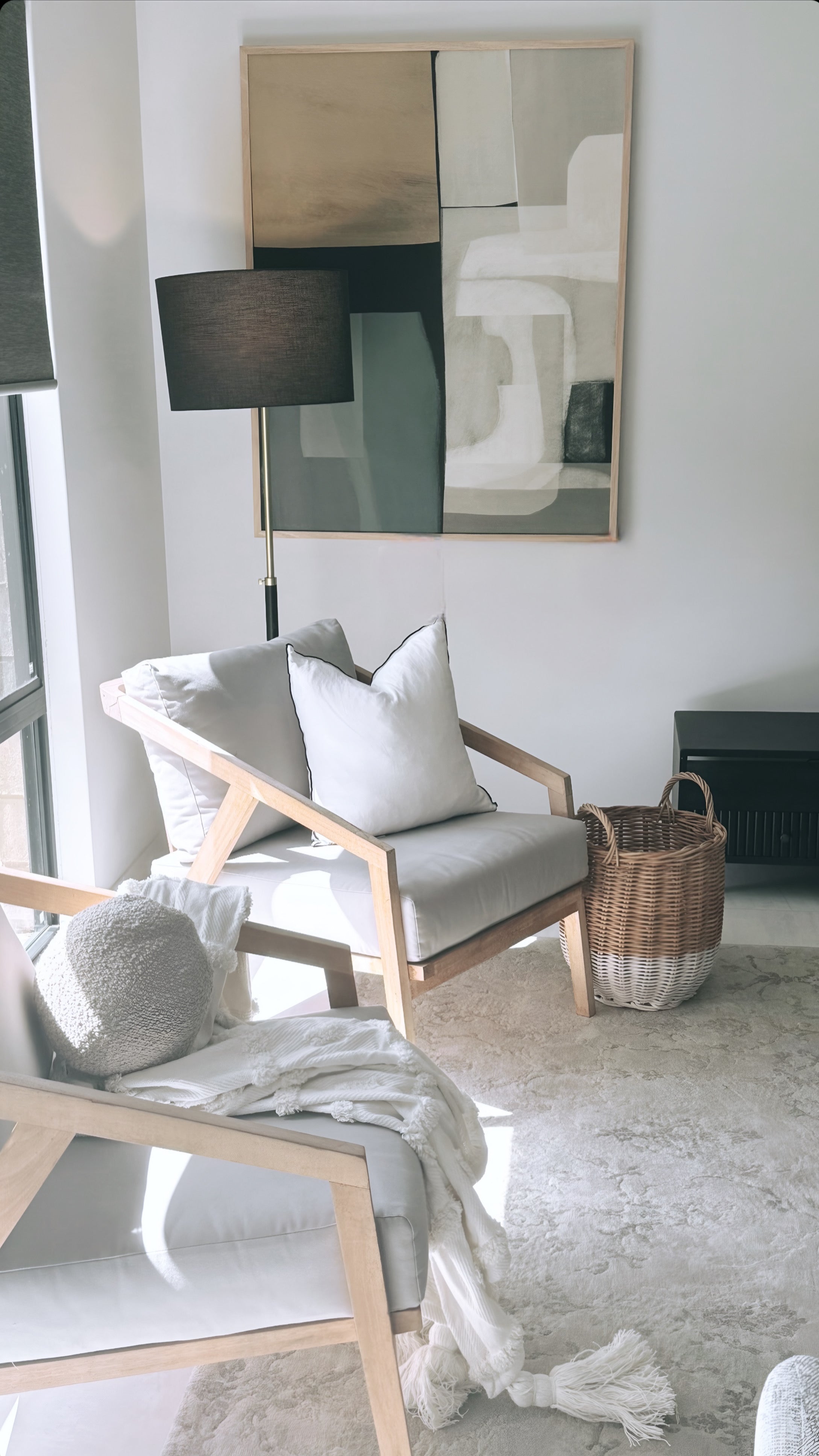 (HIRED) Framed - Contemporary Brown Grey