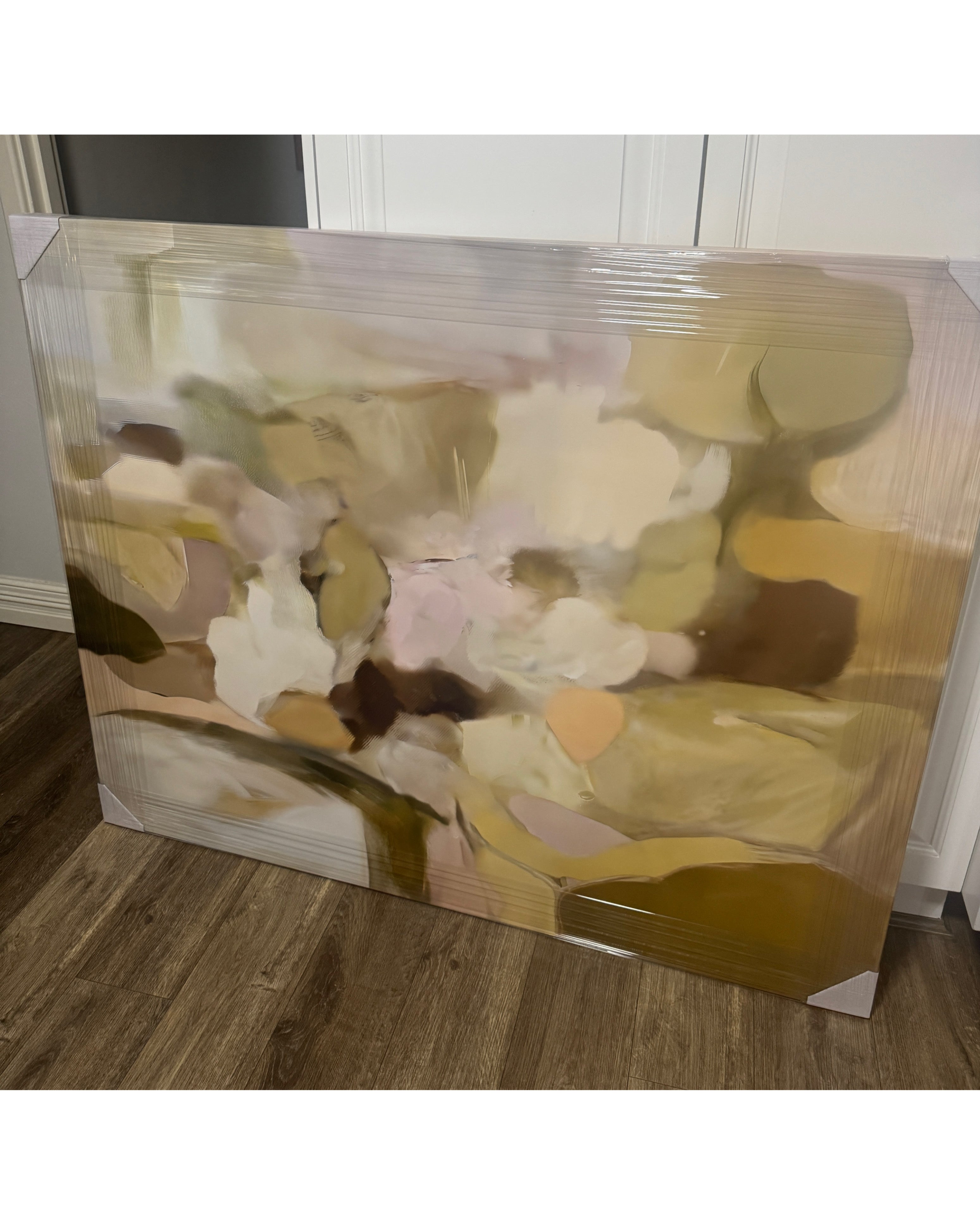 (HIRED) Blush & Tan Brushstrokes - Print B (X-Large)