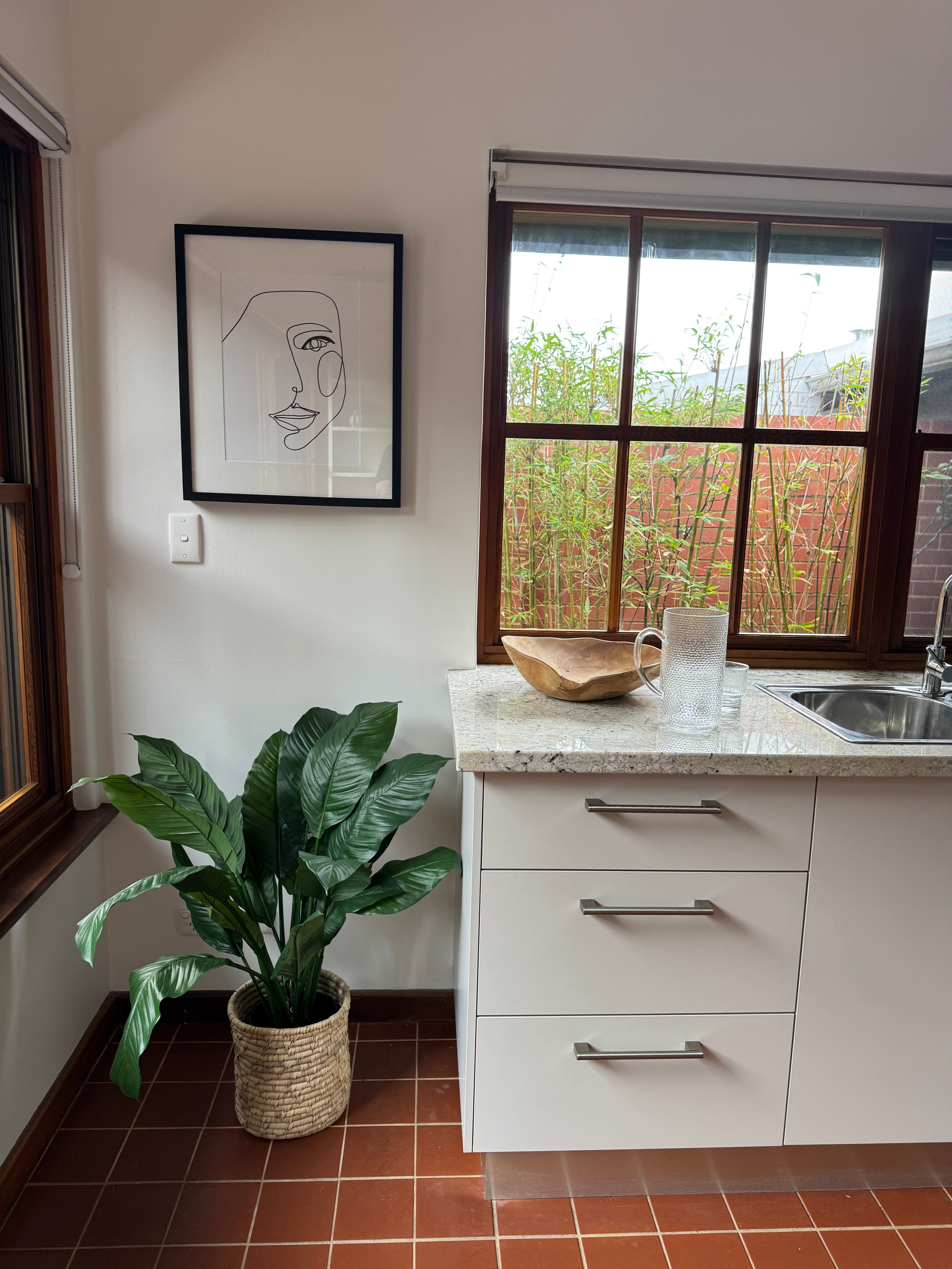Framed Black Line Drawing