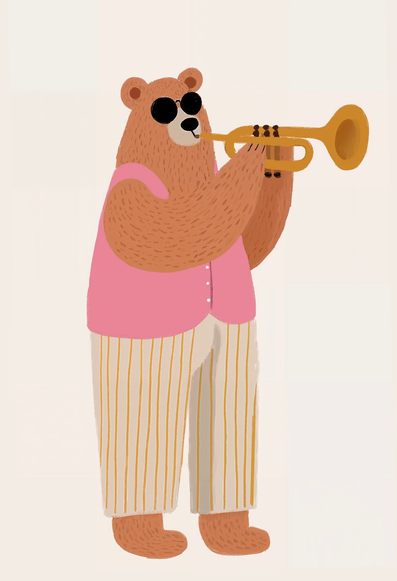 (HIRED) Kids Print - Trumpet Bear
