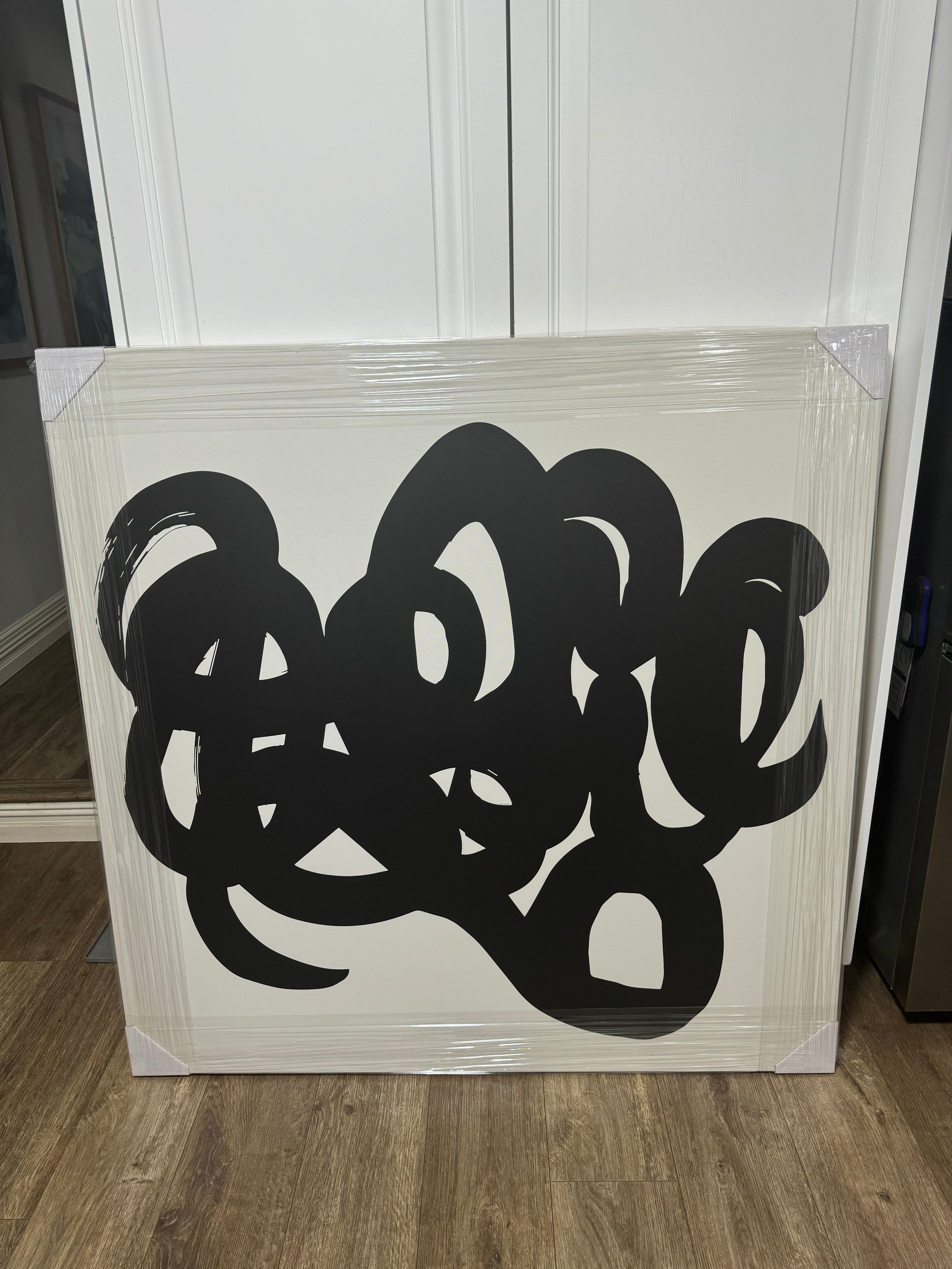 (HIRED) Black Brush Abstract (square)