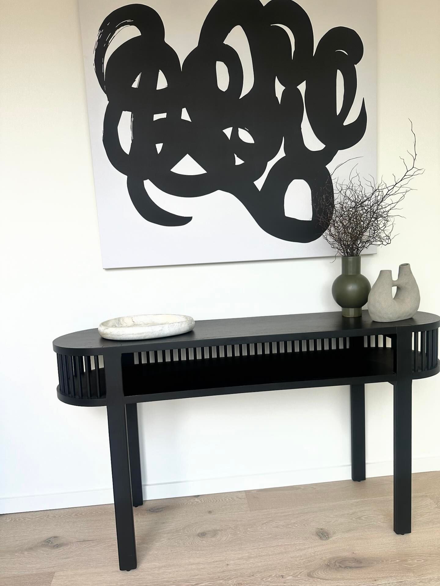(HIRED) Black Brush Abstract (square)