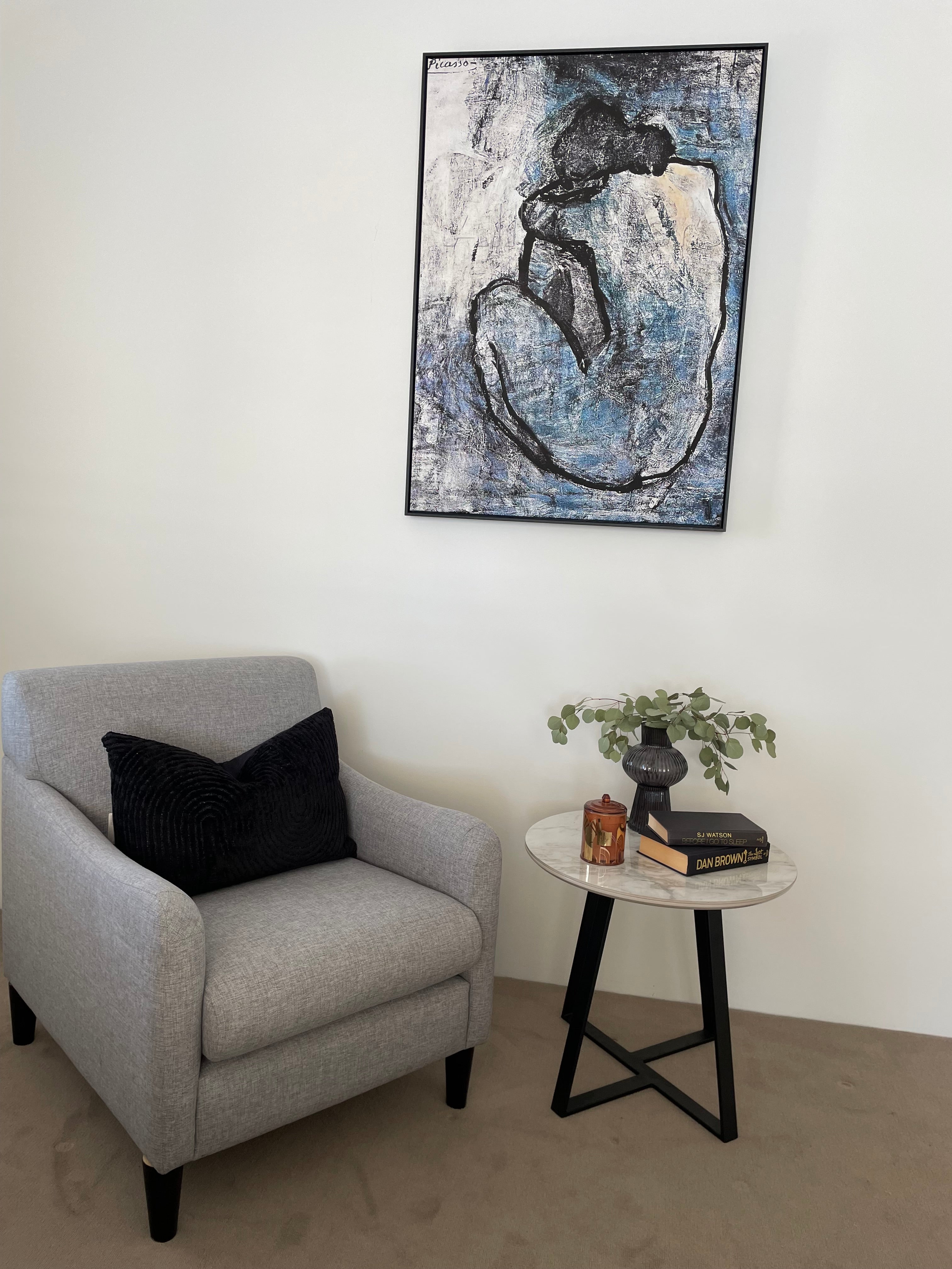 (HIRED) Framed Abstract Picasso Woman Sketch