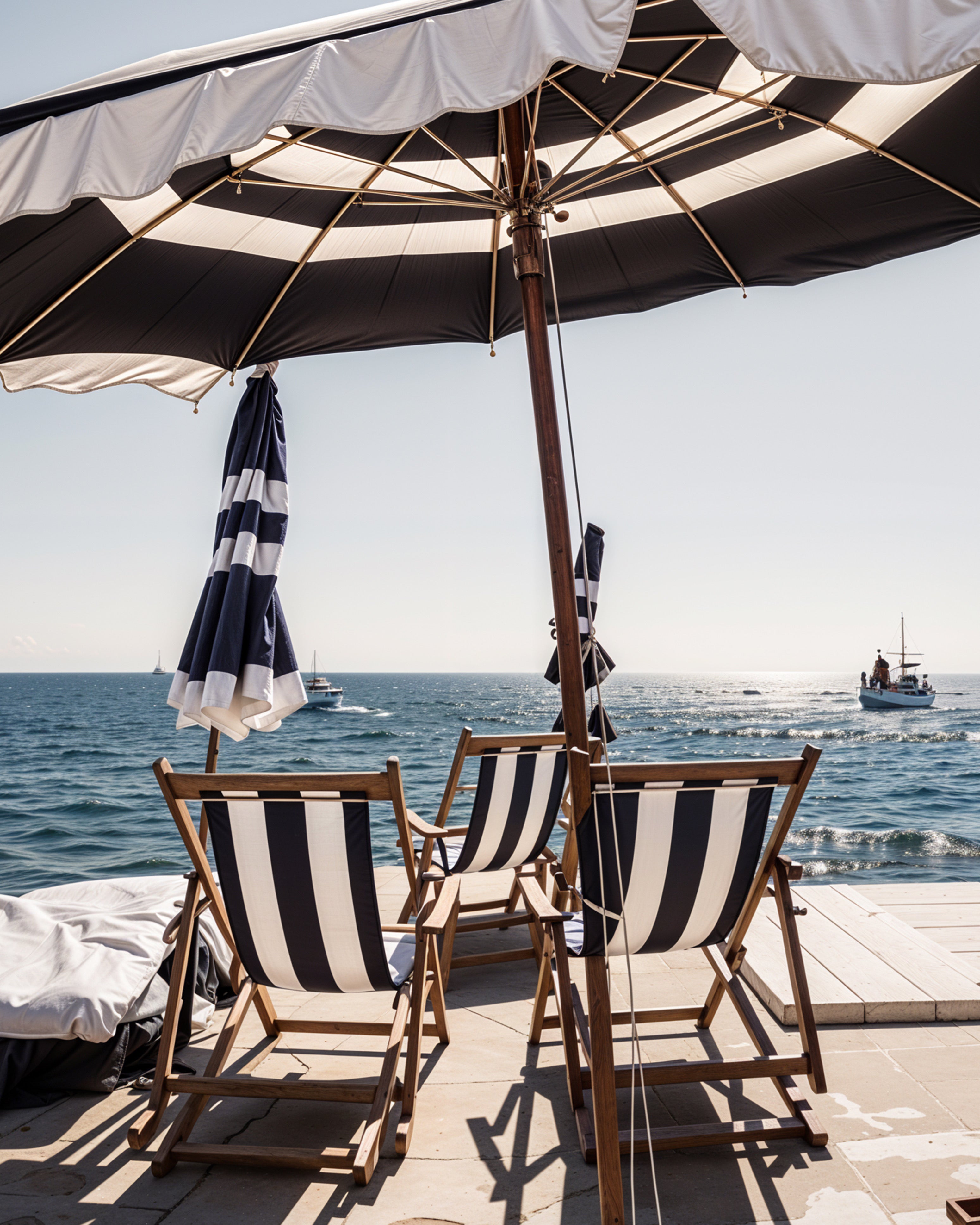 (HIRED) Framed - Beach Chairs - Print A