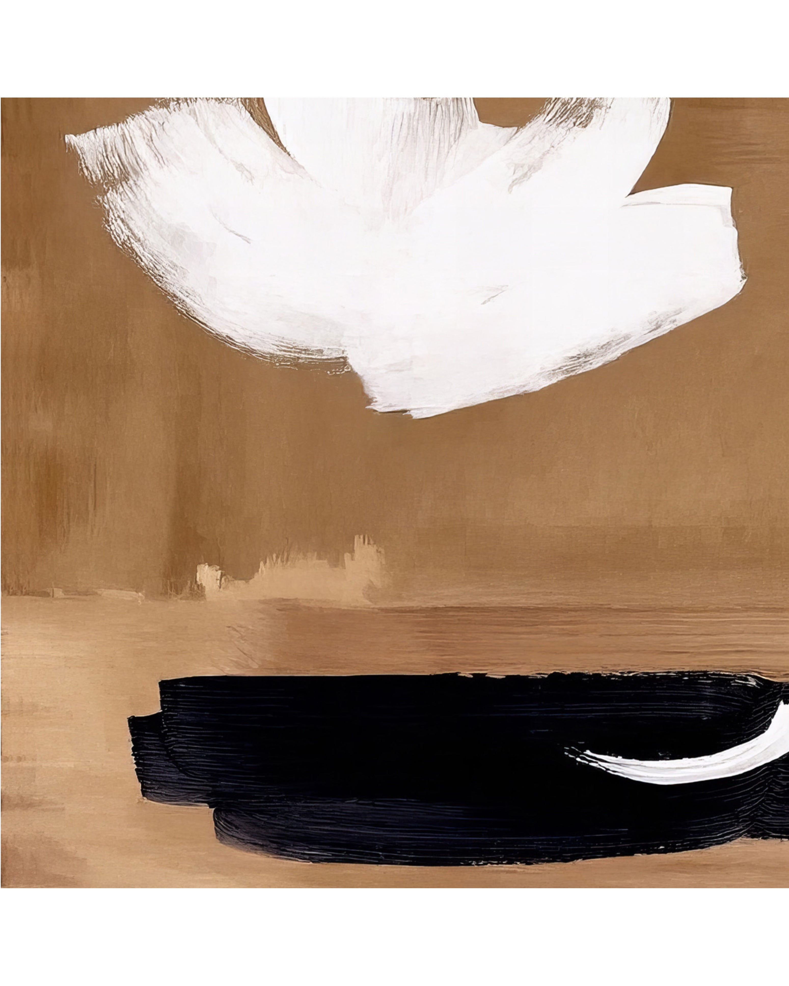 (HIRED) Tan Floating Brush Strokes (X-Large)