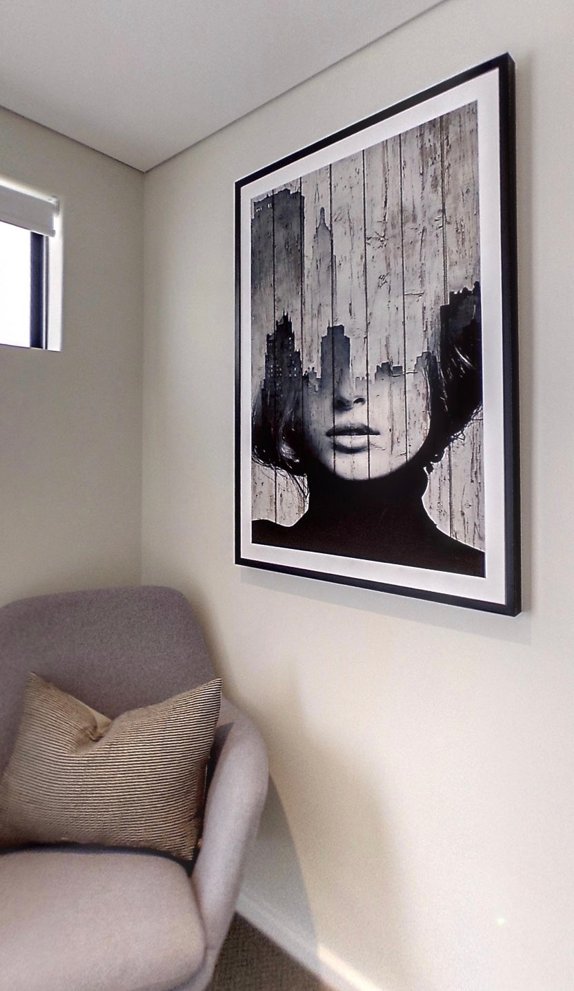 (HIRED) Framed - Modern Woman Fashion Print
