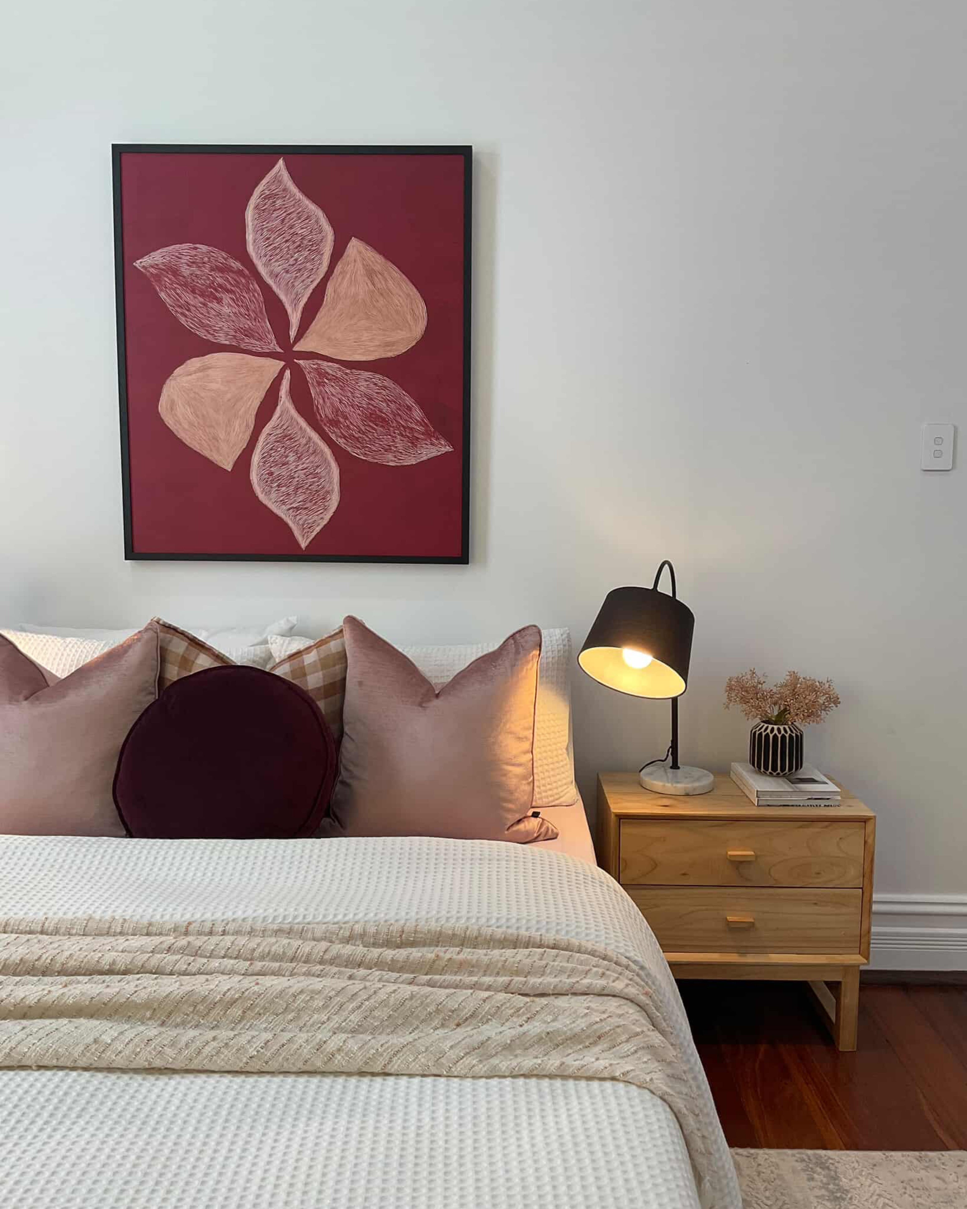 (HIRED) Framed - Blush Flower Petals