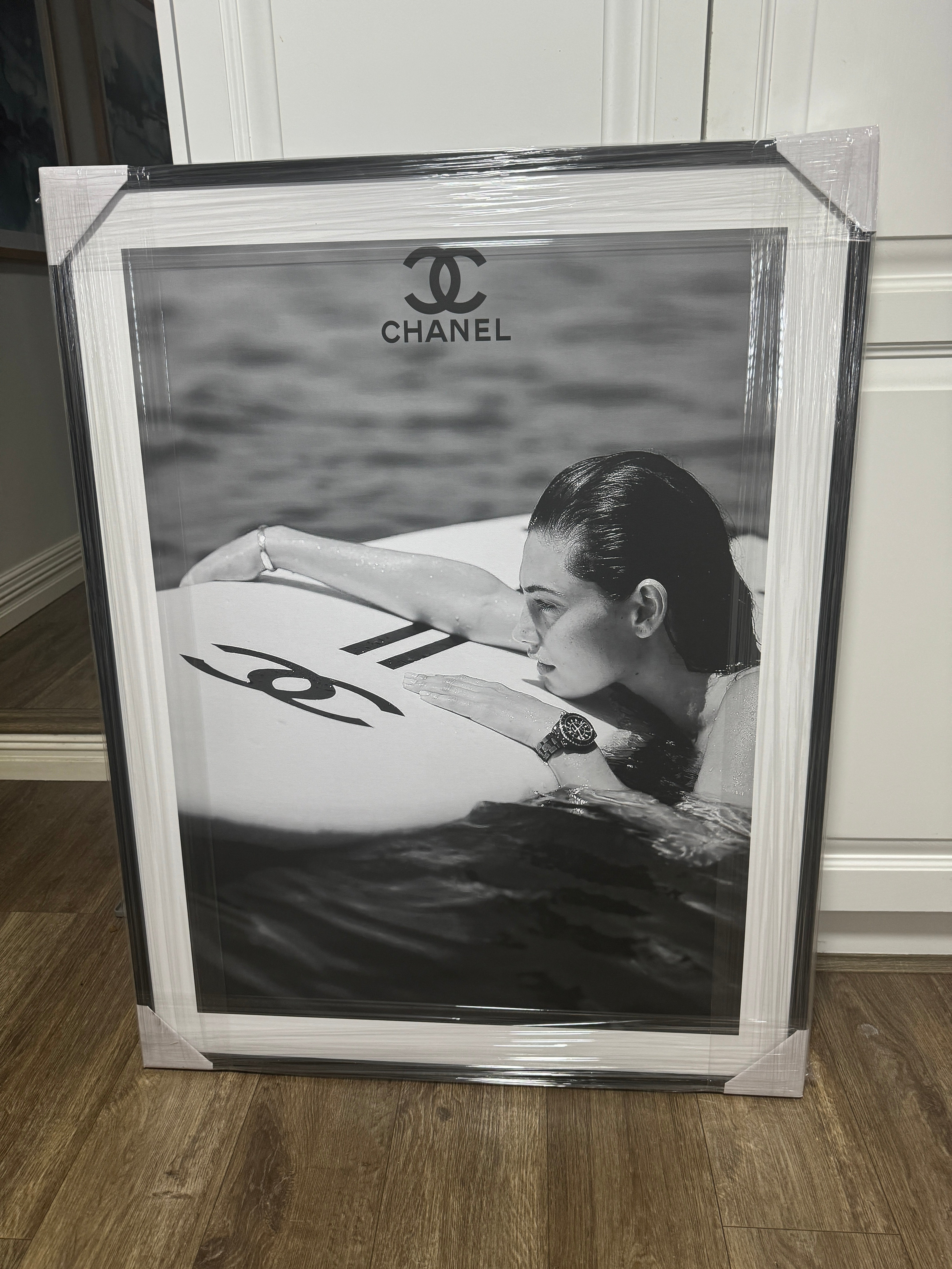 (HIRED) Framed - Black & White Chanel Surf