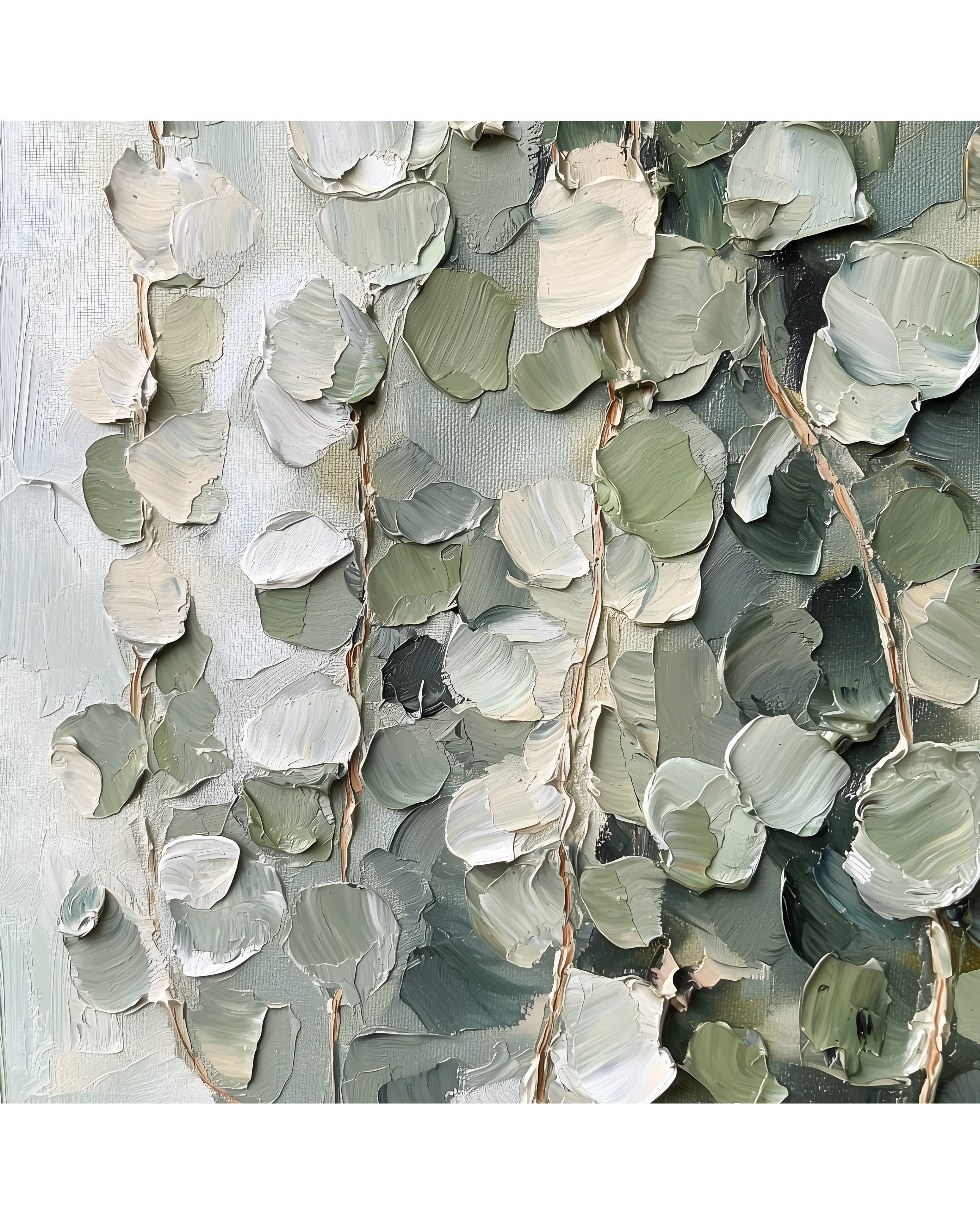 (HIRED) Framed - Green, Silver Sage Leaves