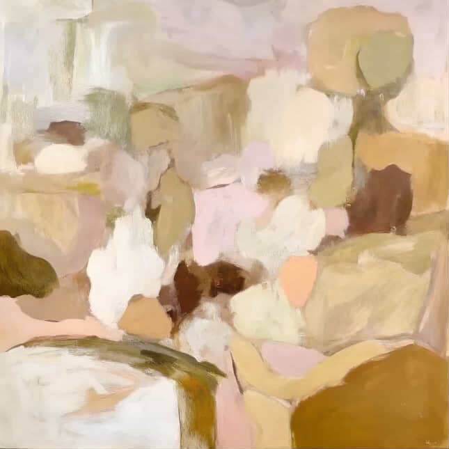 Square Blush & Tan Brushstrokes - Print B (X-Large)