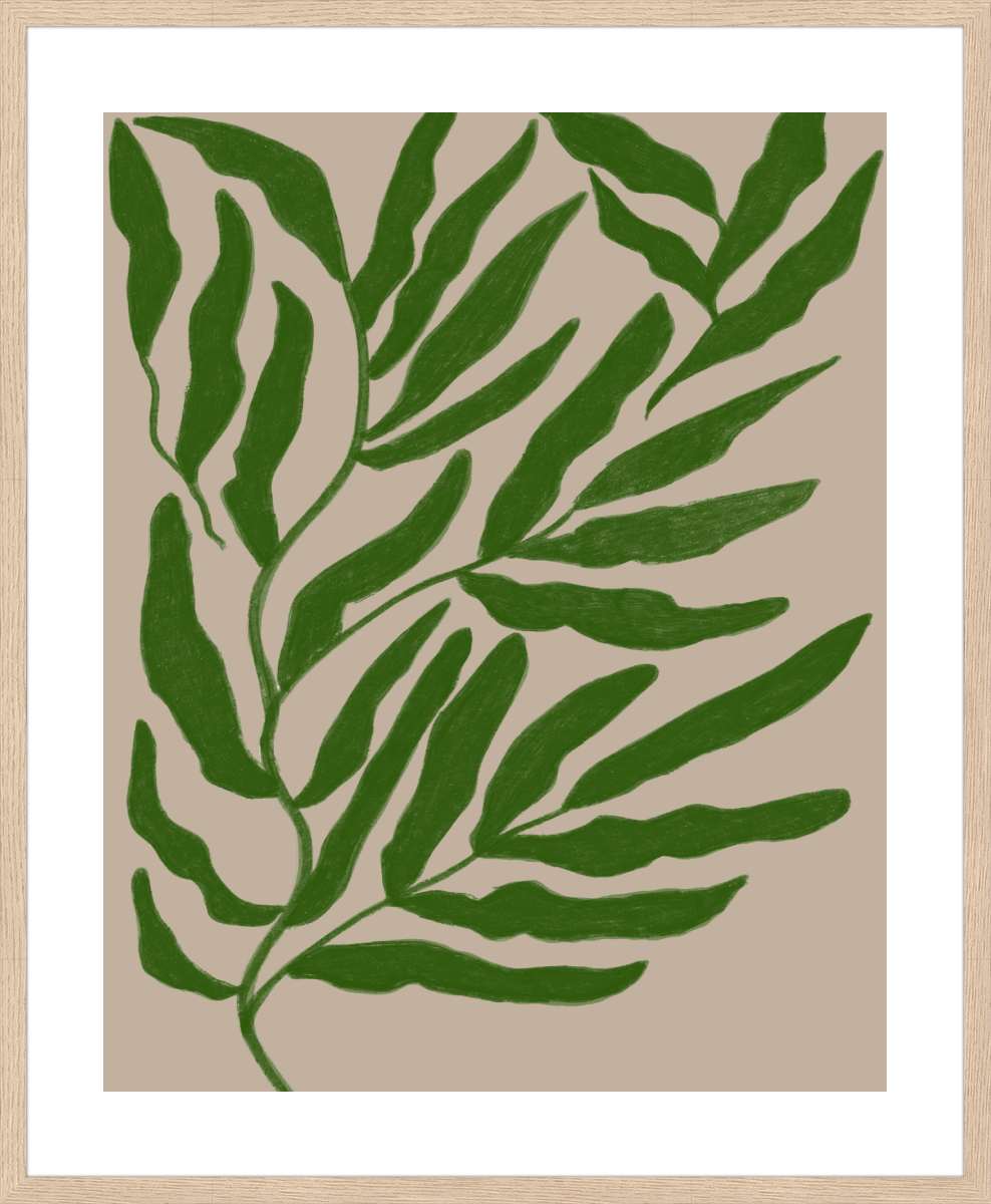 Oak Frame with White Border