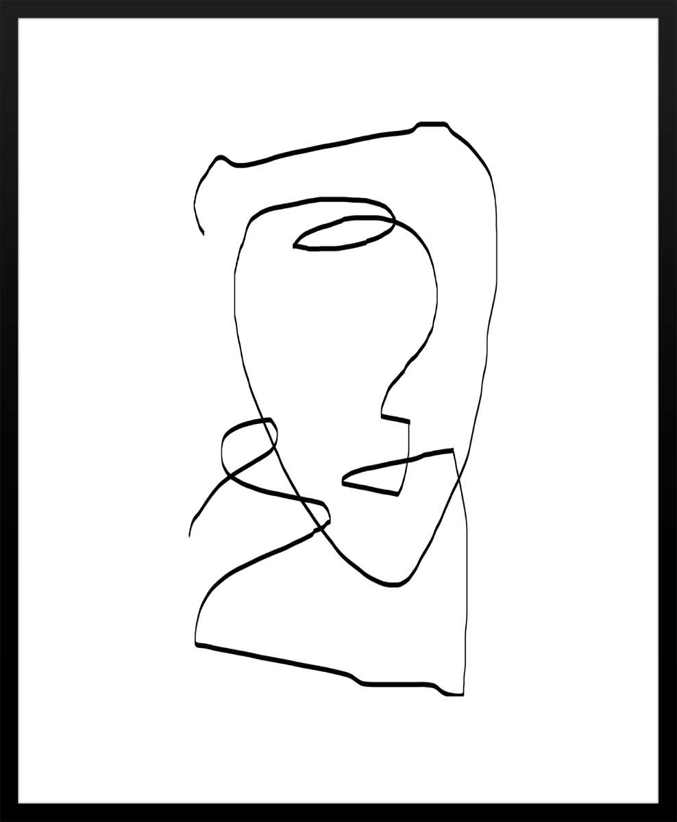 Black Frame with White Border