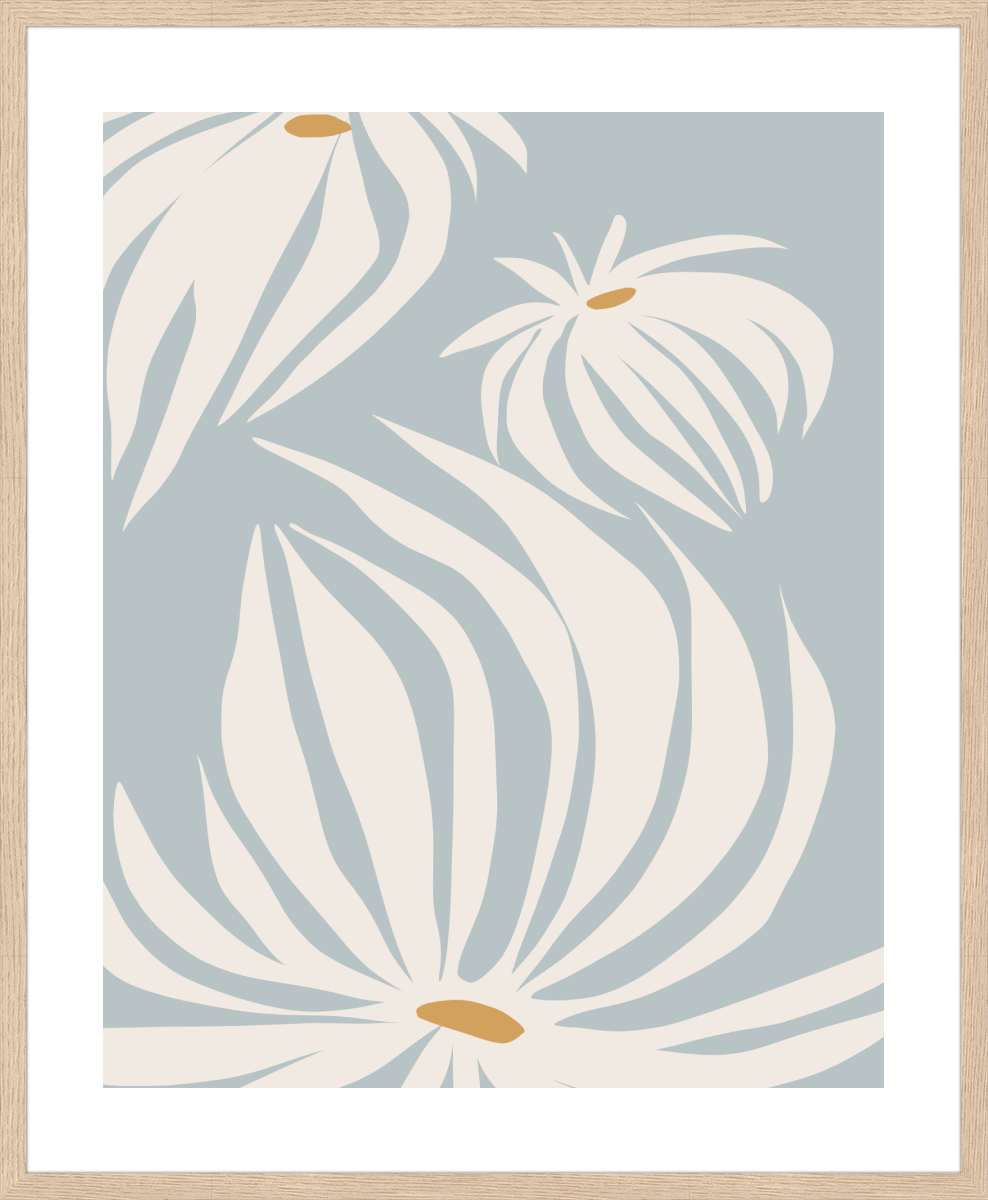 Oak Frame with White Border