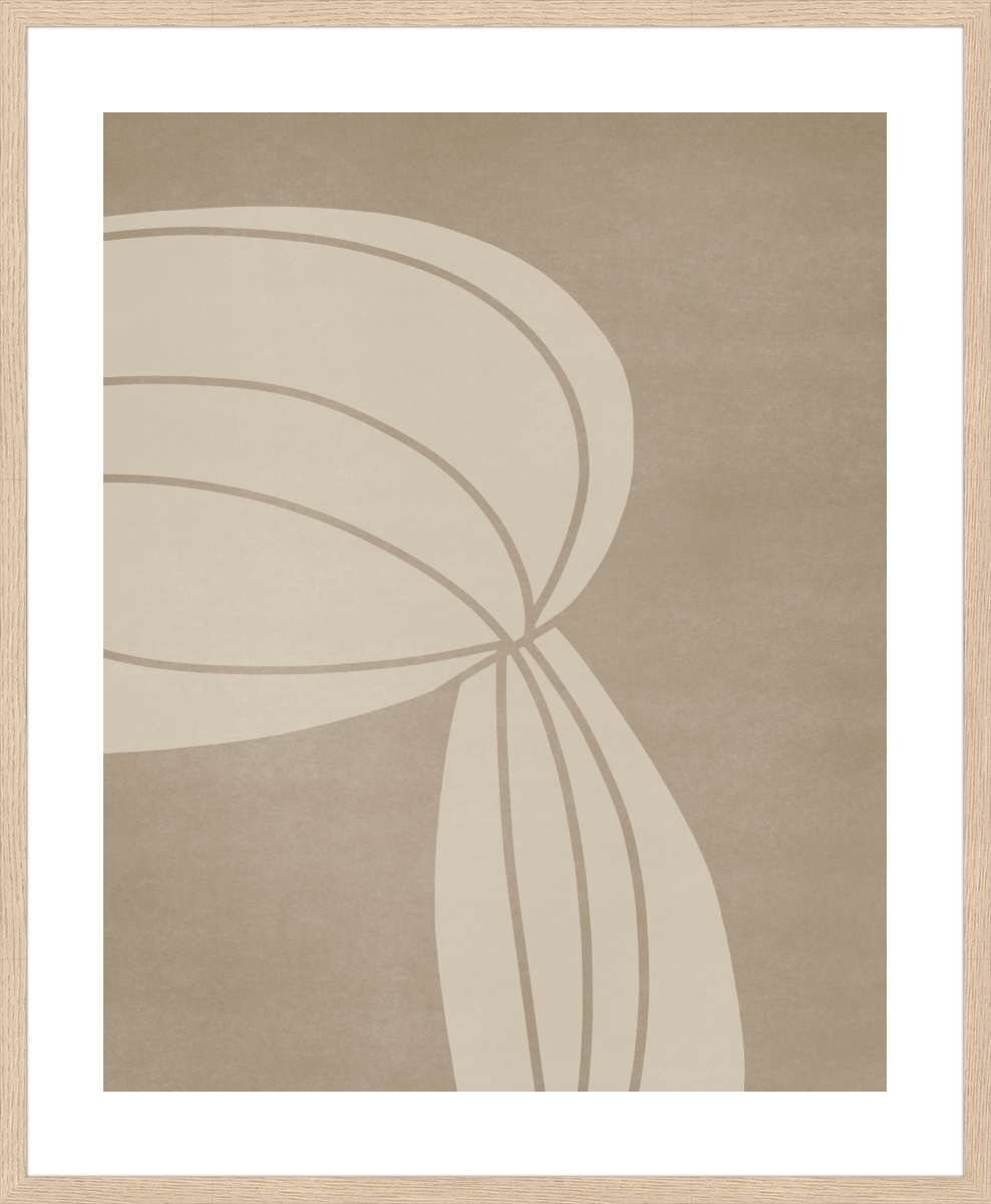 Oak Frame with White Border