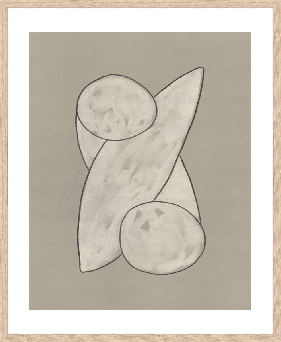 Oak Frame with White Border