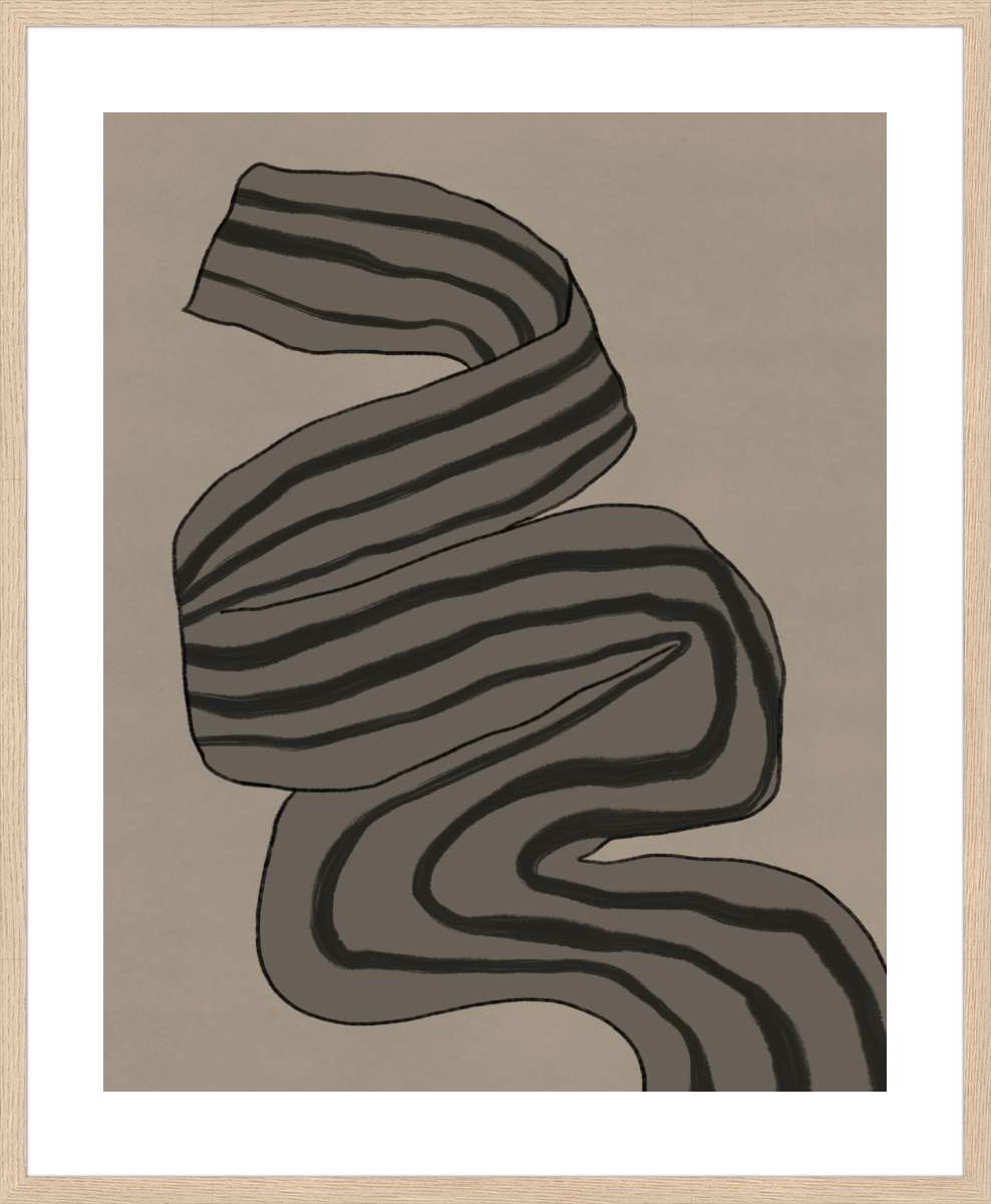 Oak Frame with White Border