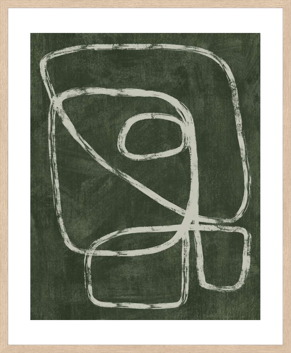 Oak Frame with White Border