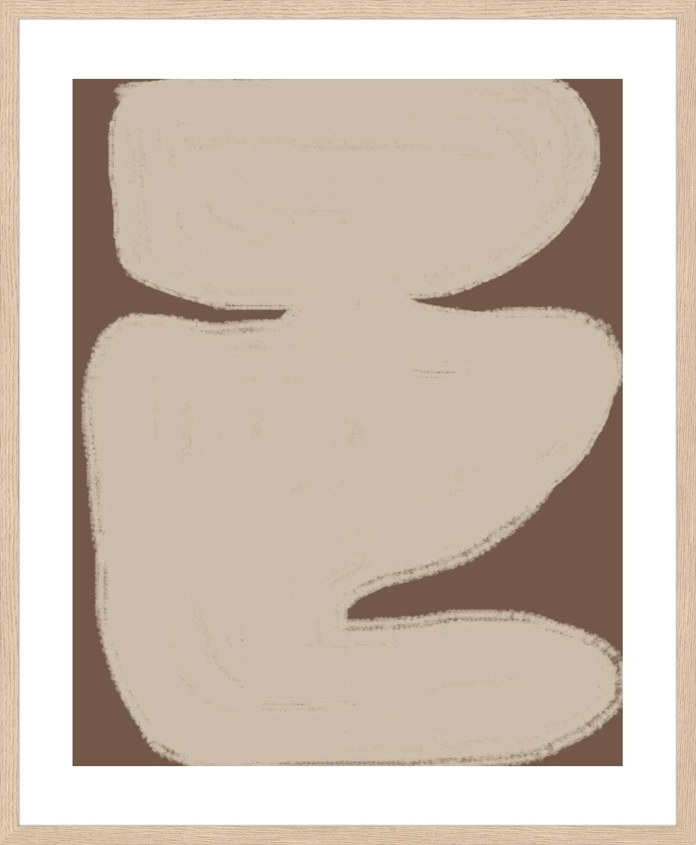 Oak Frame with White Border