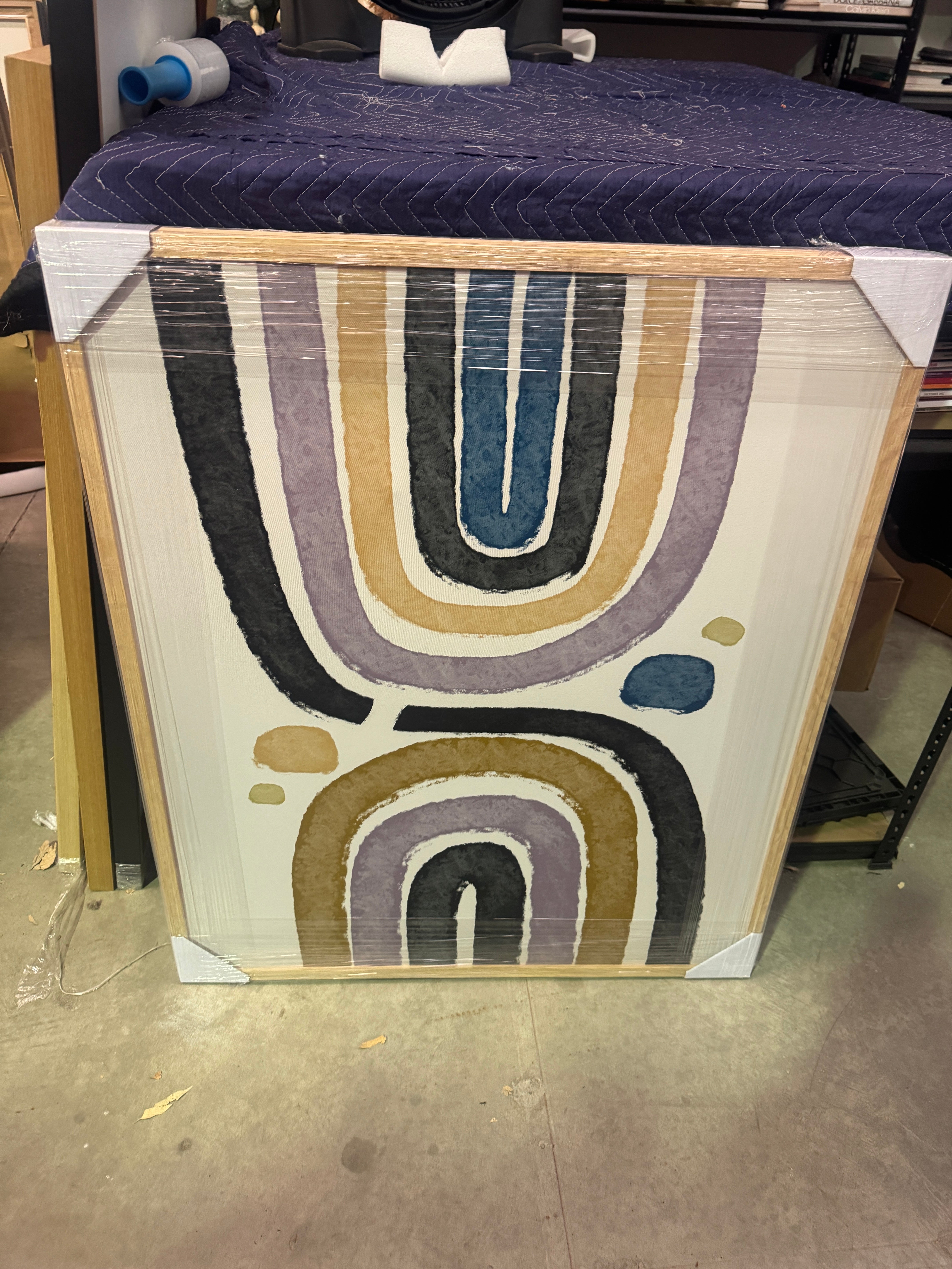 (HIRED) Framed - Abstract Rainbow - Print B