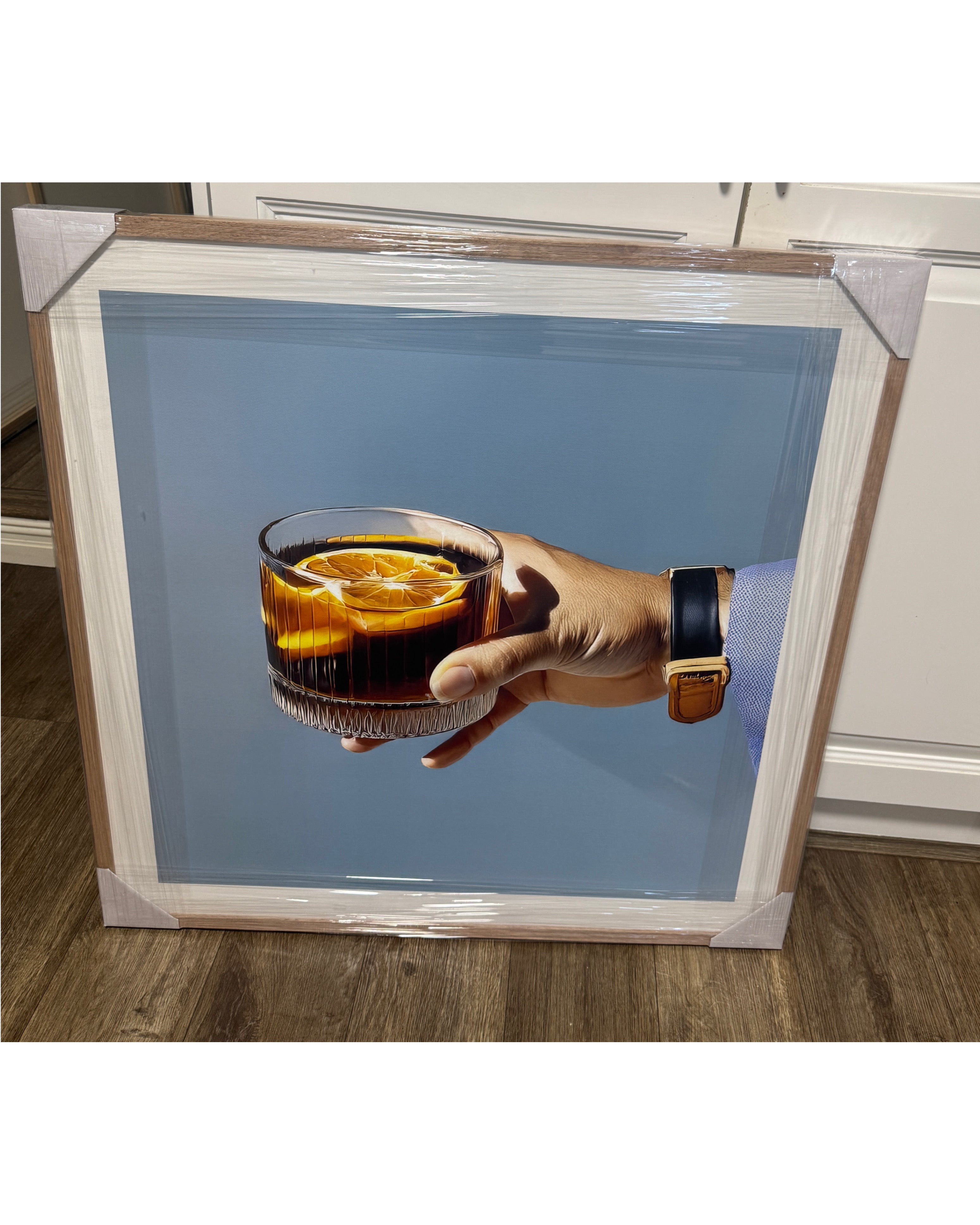 Framed - Whiskey Neat - Print B (square)