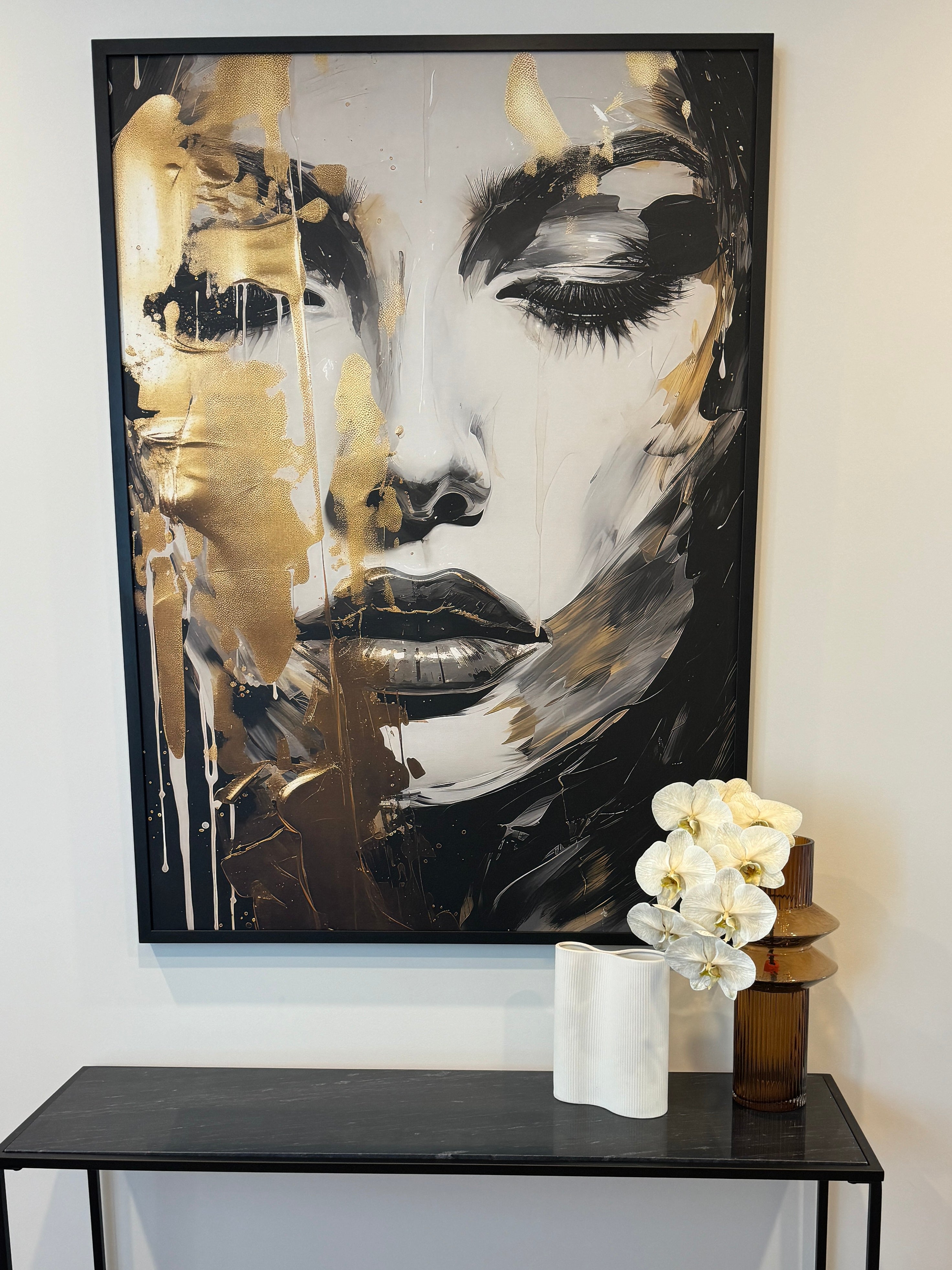 (HIRED) Framed - Woman Painted Gold