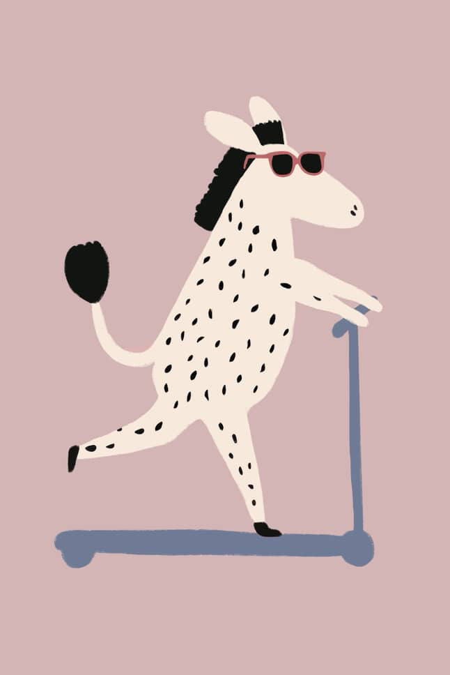Kids Print - Horse on Scooter