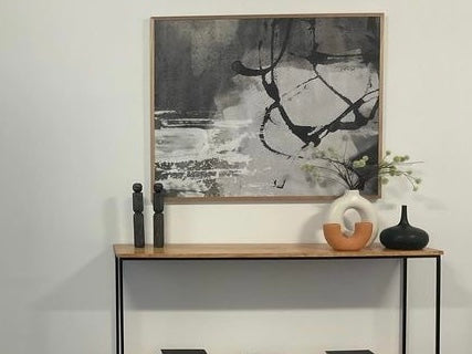 (HIRED) Framed - Abstract Grey & Black