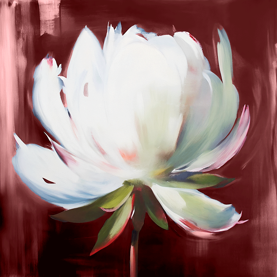 White Burgundy Blossom - Print A (X-Large)
