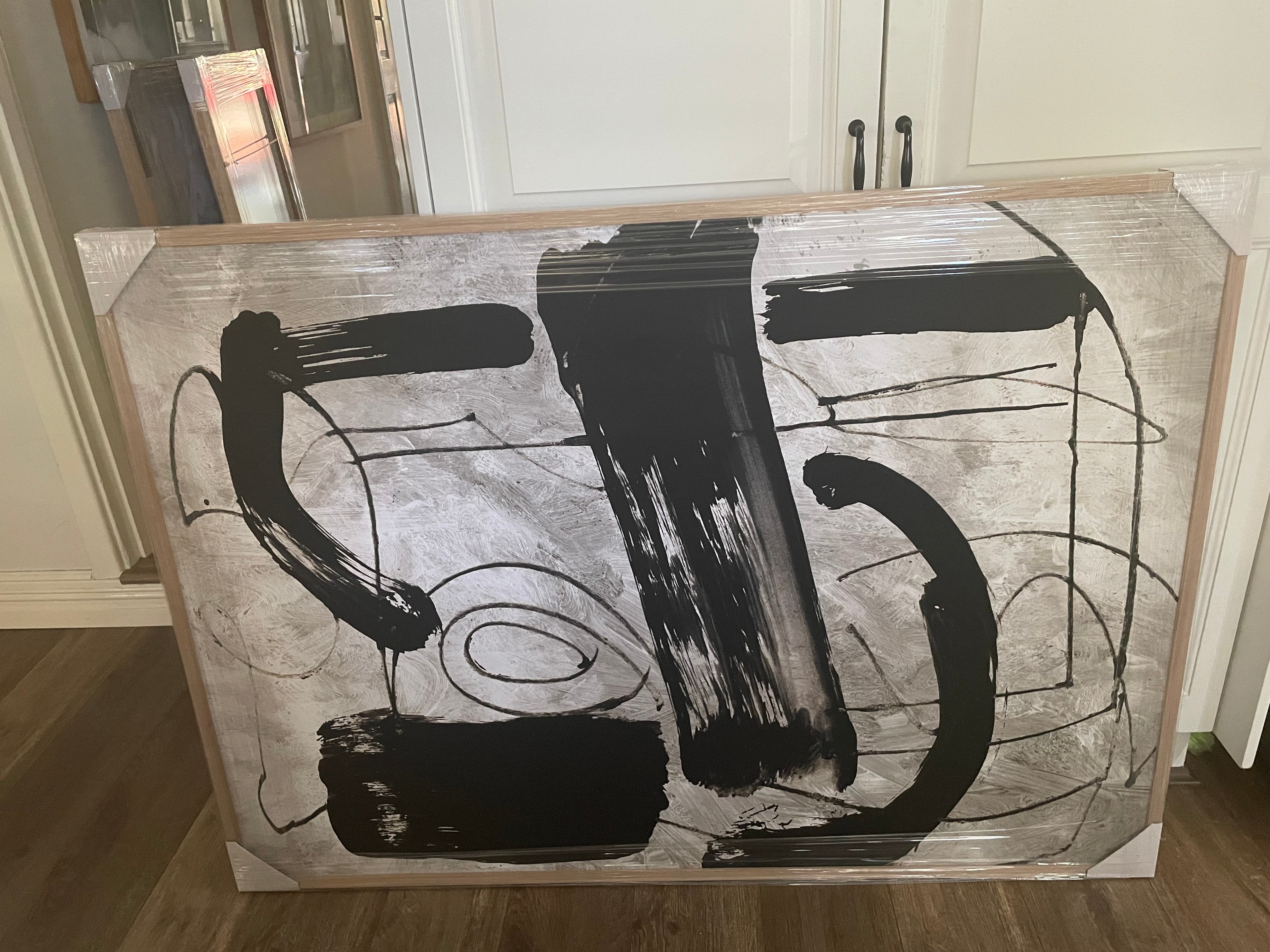 (HIRED) Framed - Abstract Black Strokes