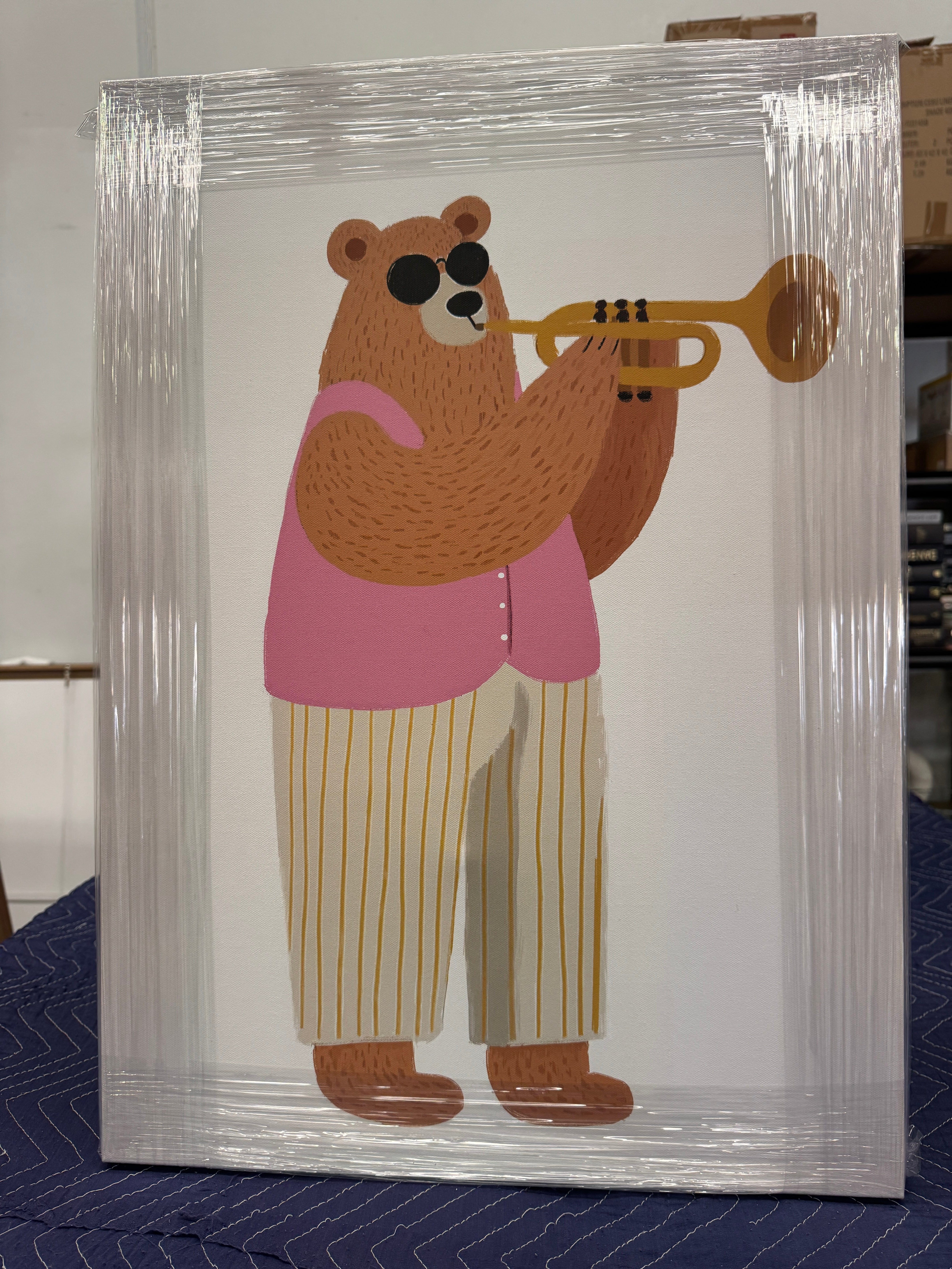 (HIRED) Kids Print - Trumpet Bear
