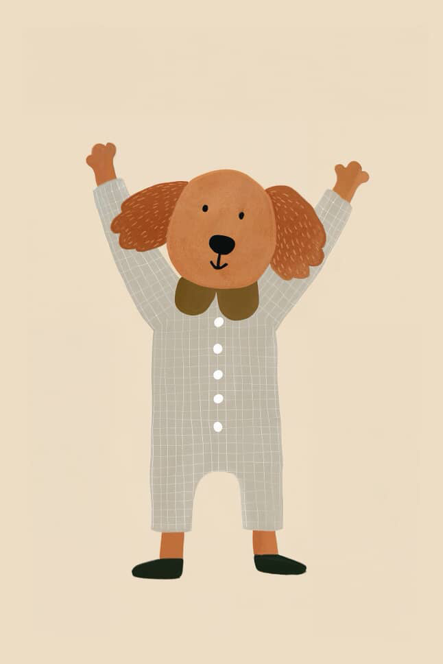 Kids Print - Stretching Pup