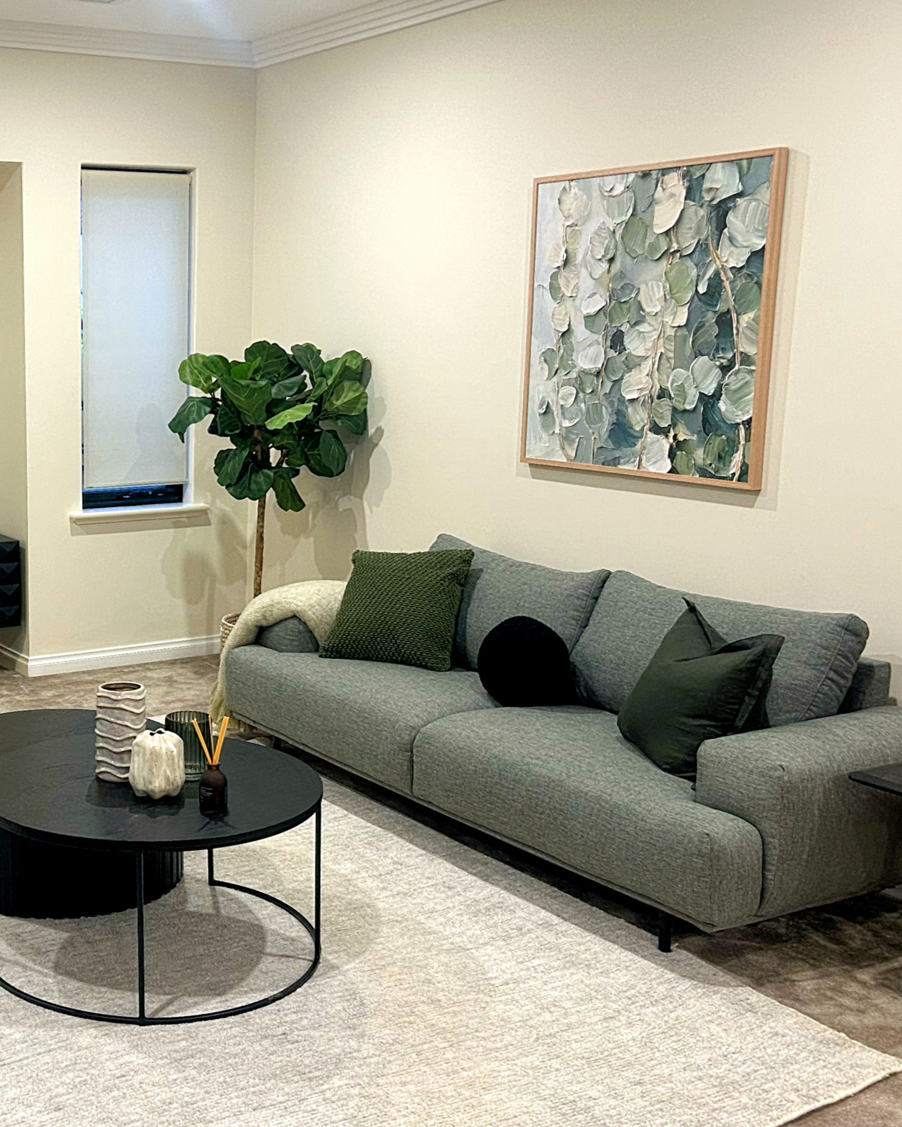 (HIRED) Framed - Green, Silver Sage Leaves