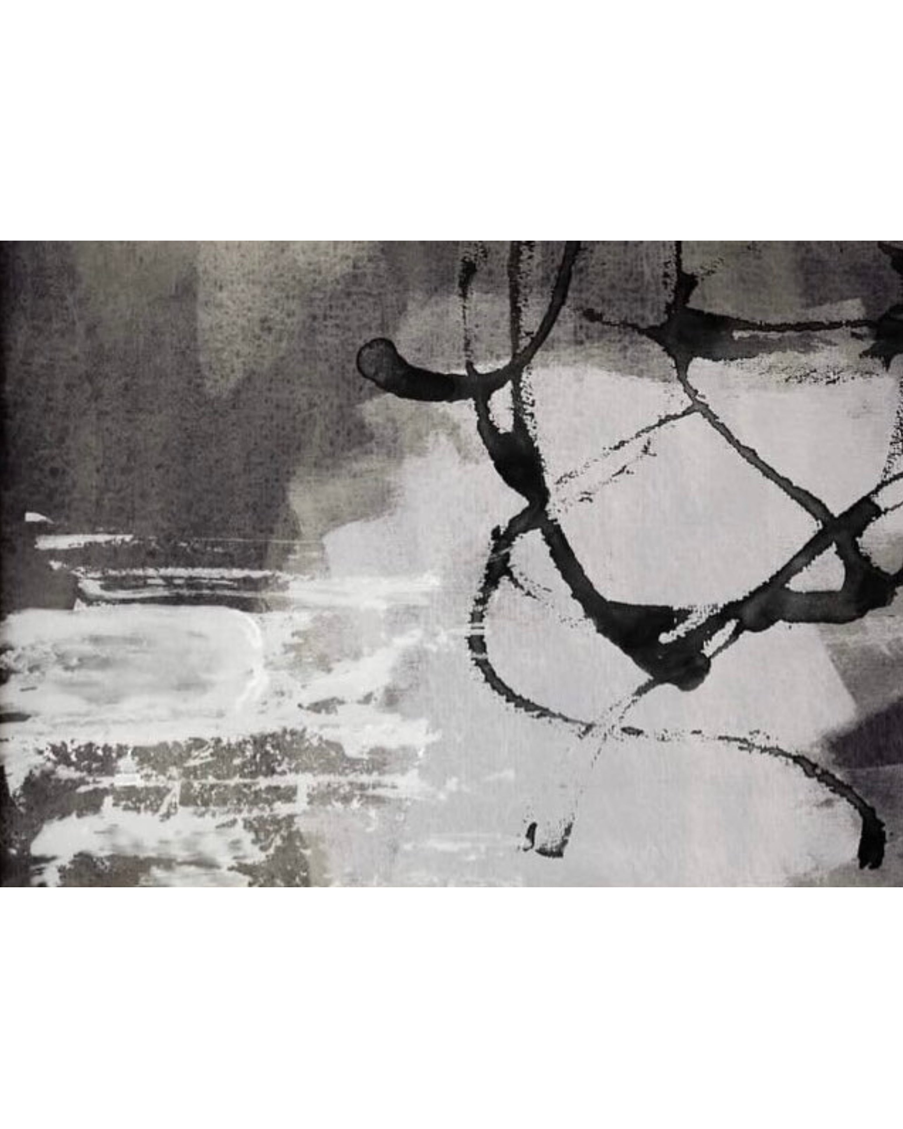 (HIRED) Framed - Abstract Grey & Black
