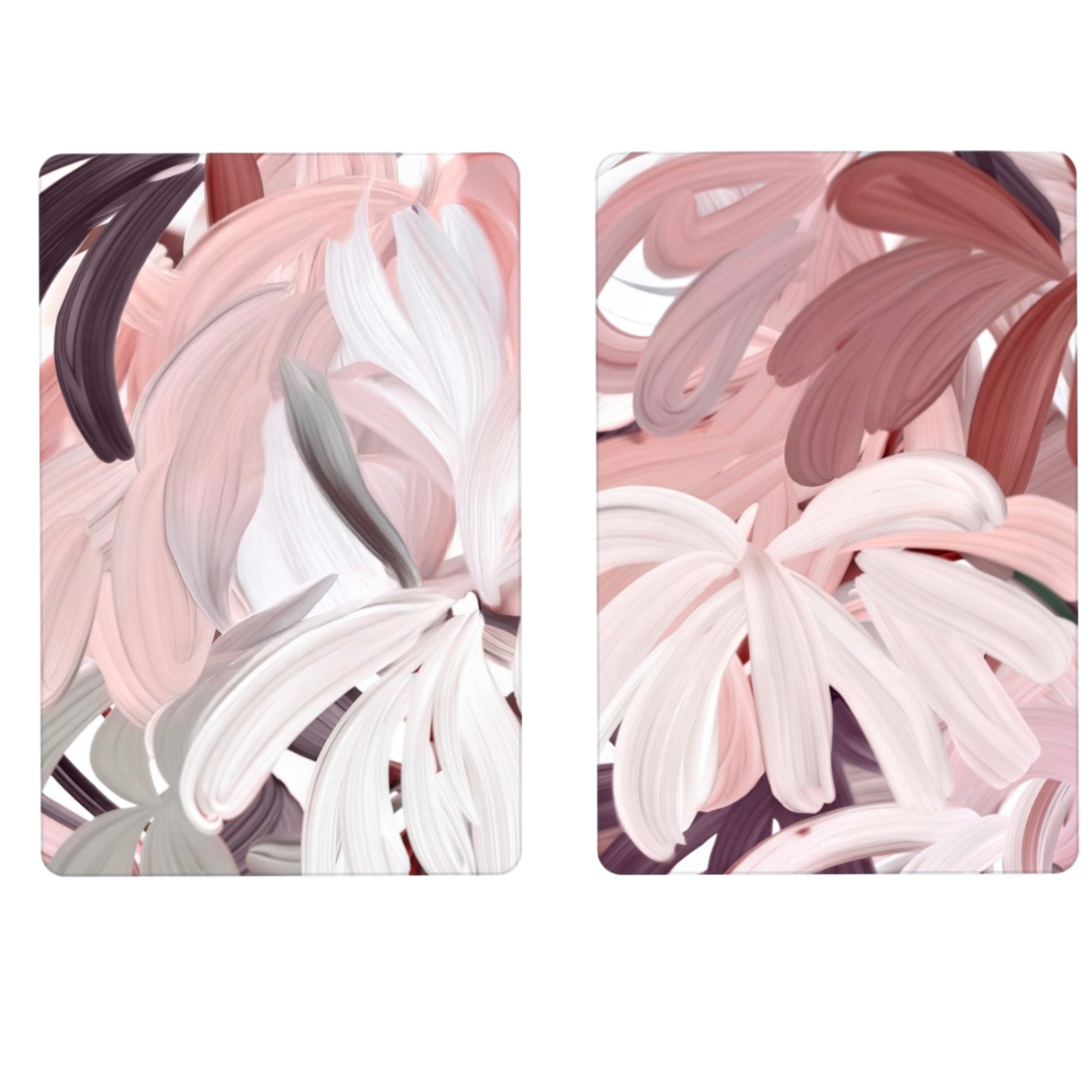 Abstract Blush Brushstrokes Duo