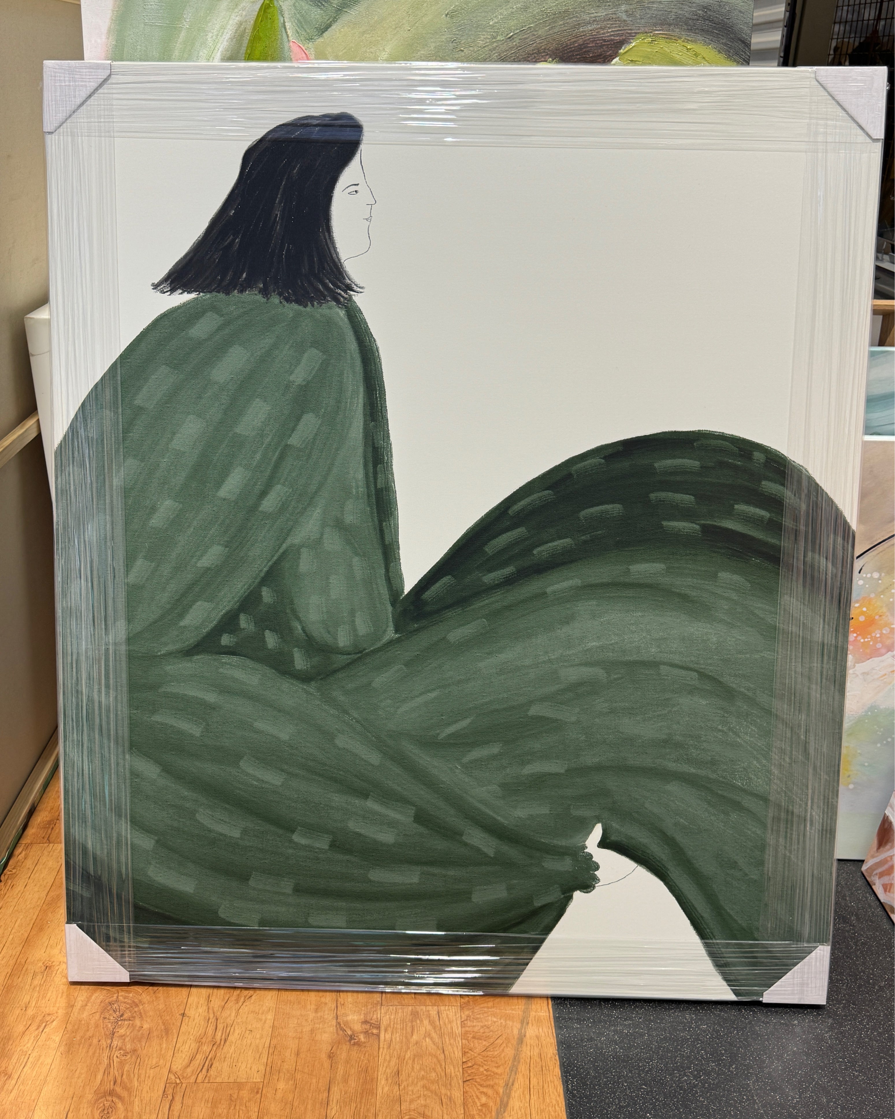 (HIRED) Abstract Drawing - Woman in Green