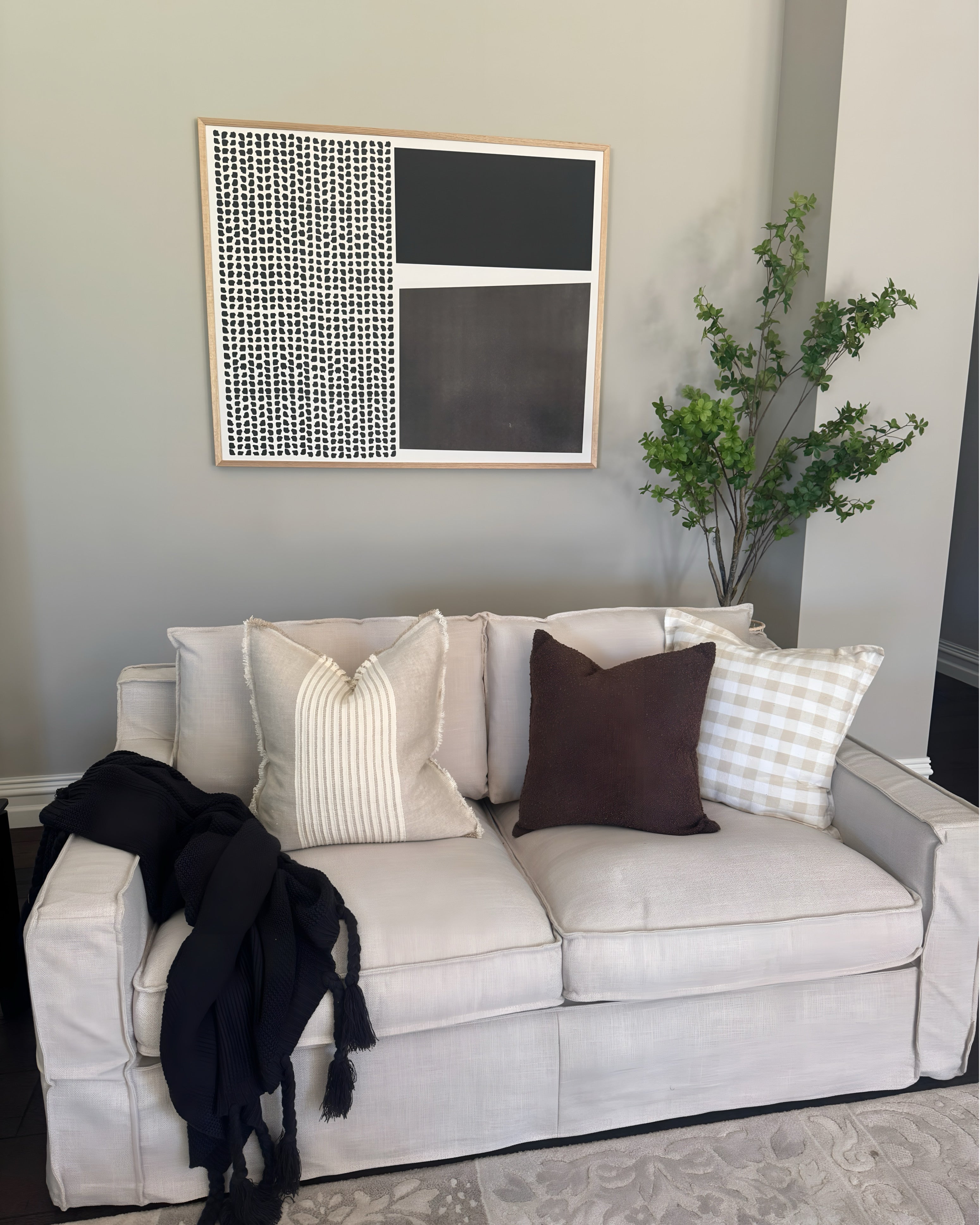 (HIRED) Framed - Boho Black, Dark Brown & Dots