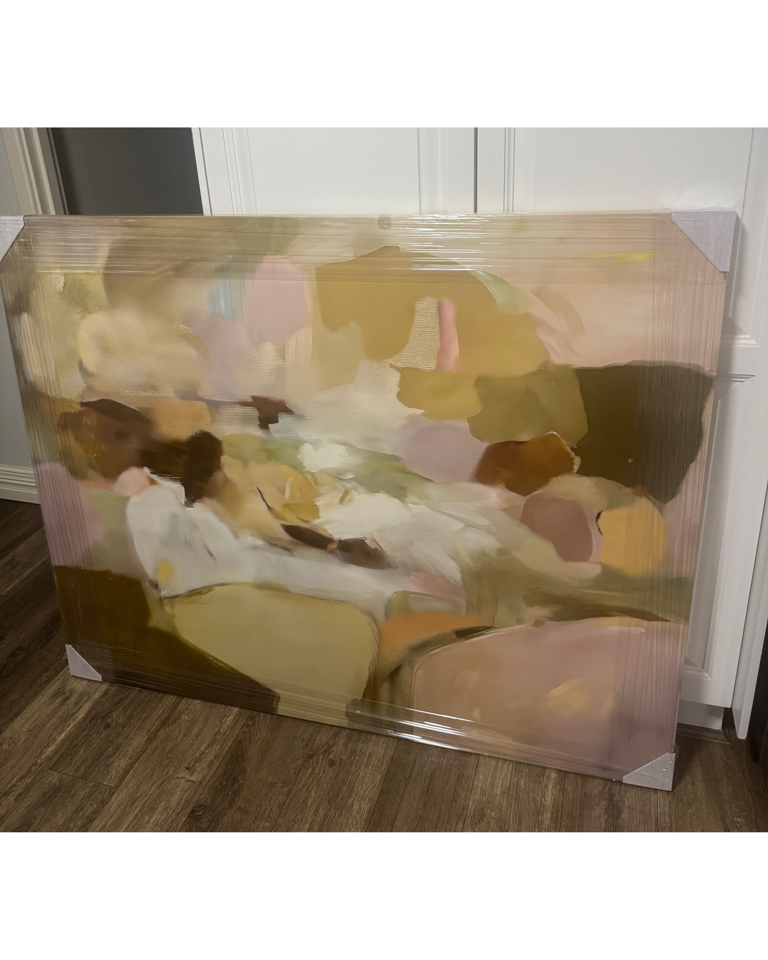 (HIRED) Blush & Tan Brushstrokes - Print A (X-Large)