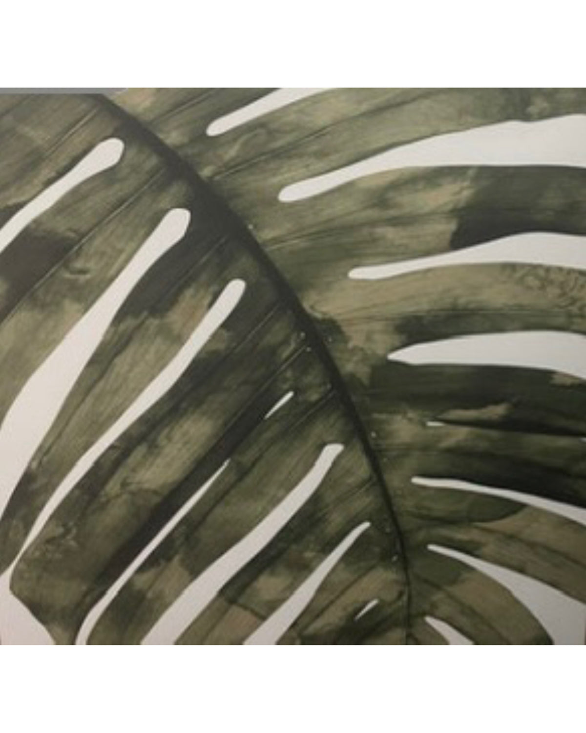 Framed Green Palm Leaf