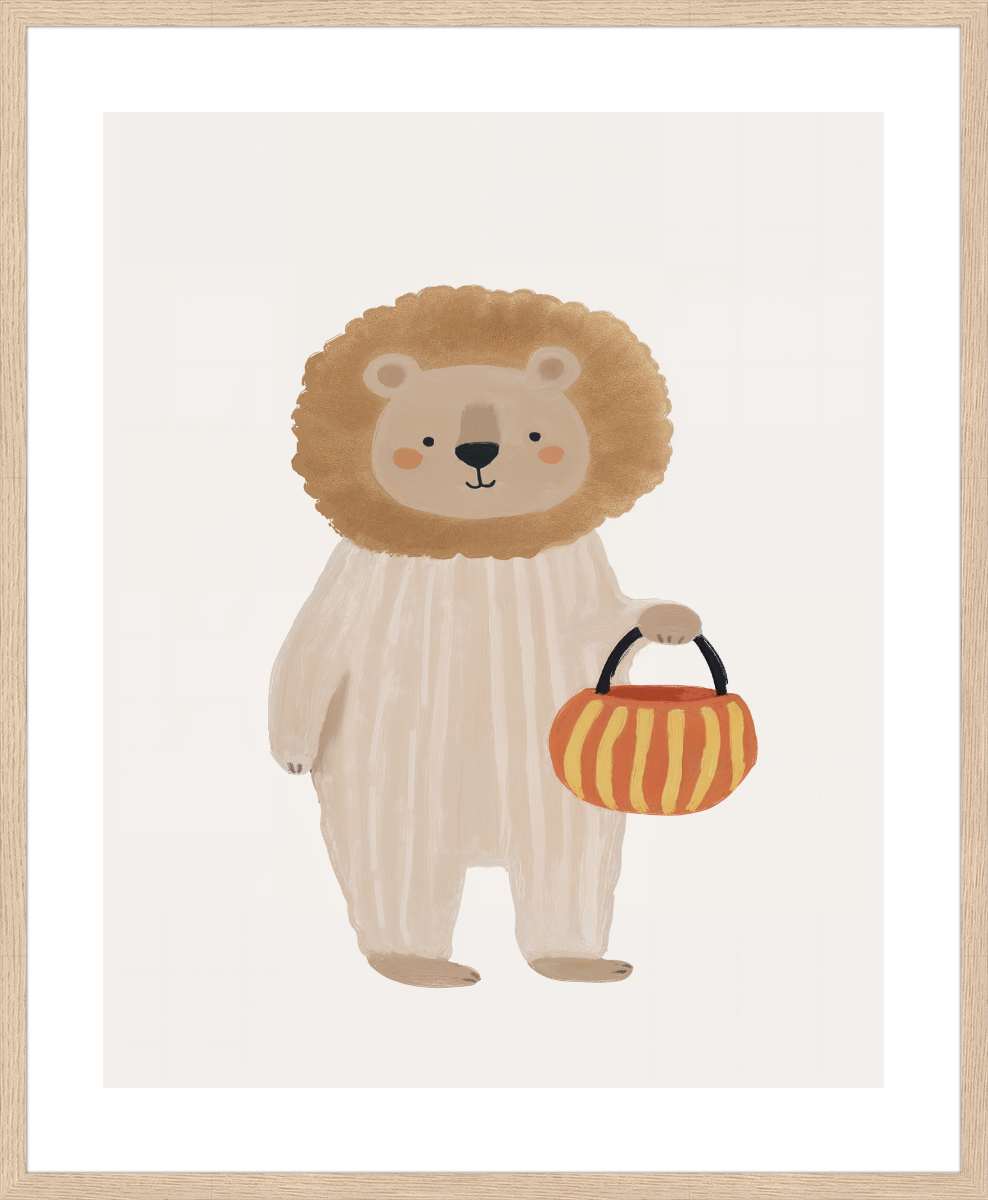 Oak Frame with White Border