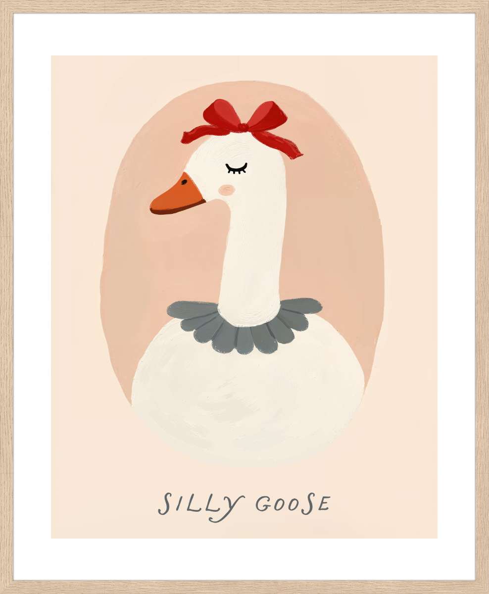 Oak Frame with White Border