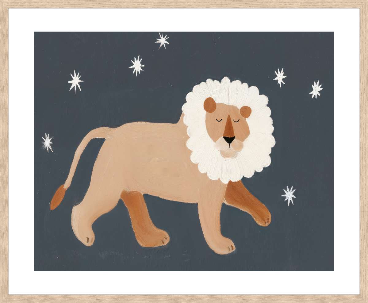 Oak Frame with White Border