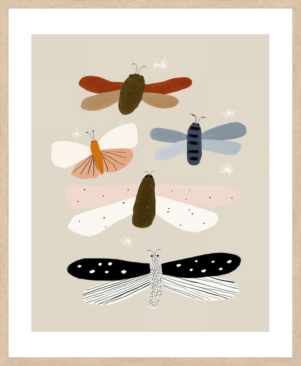 Oak Frame with White Border