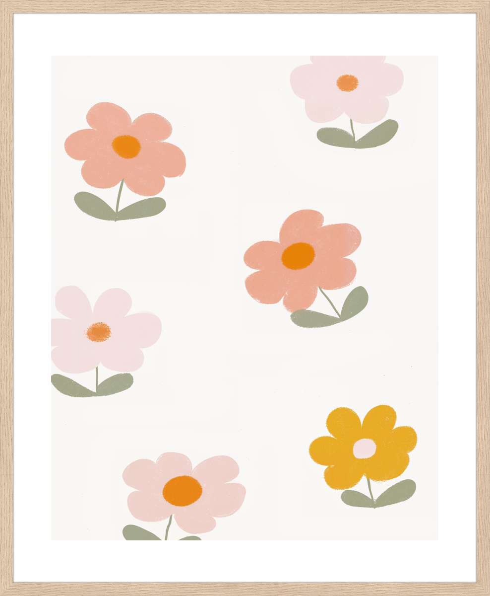 Oak Frame with White Border