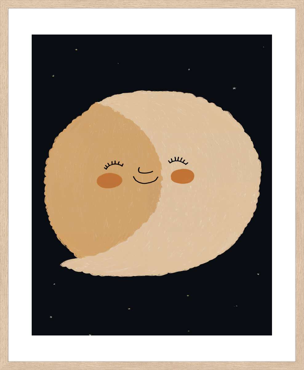 Oak Frame with White Border