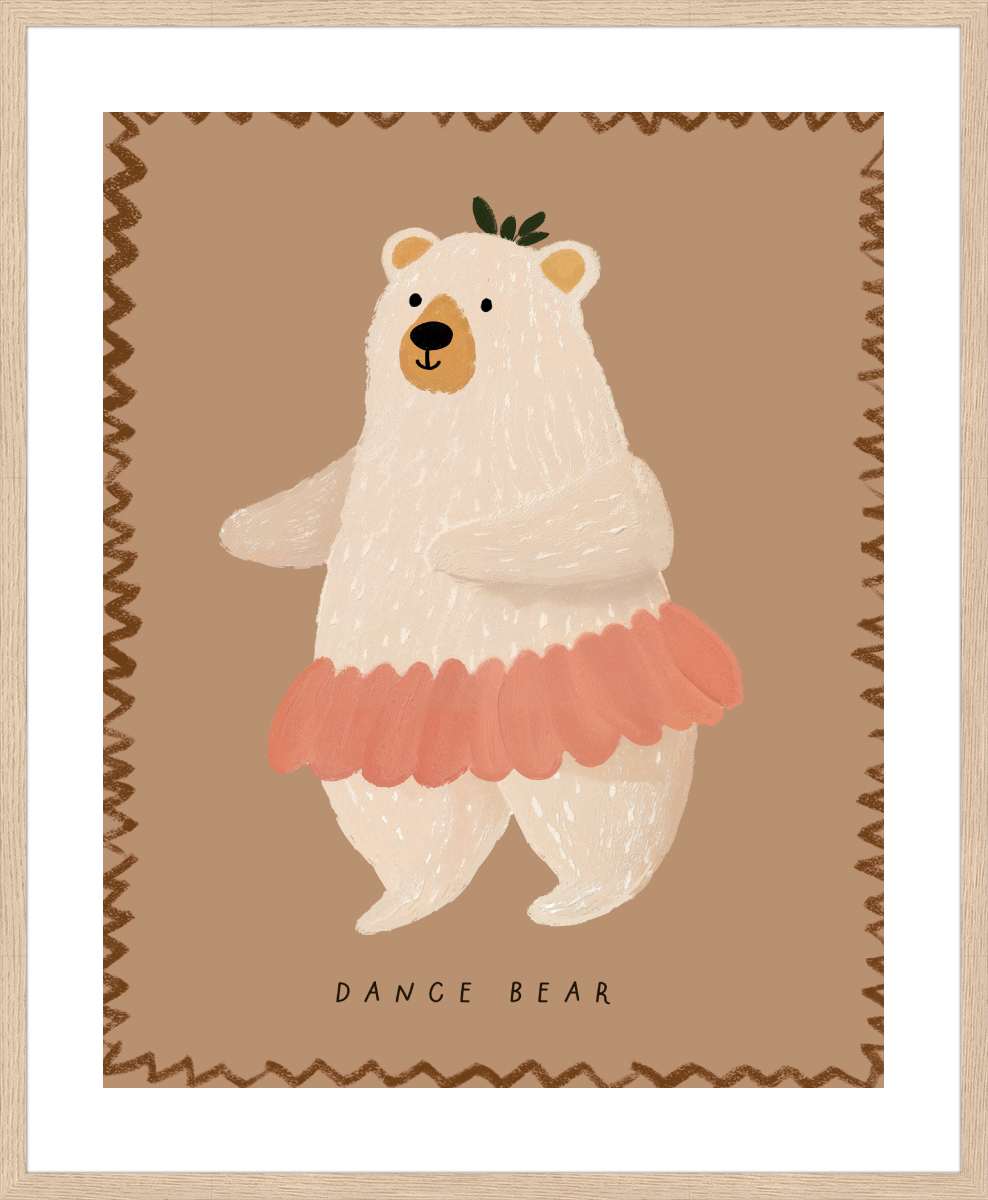 Oak Frame with White Border